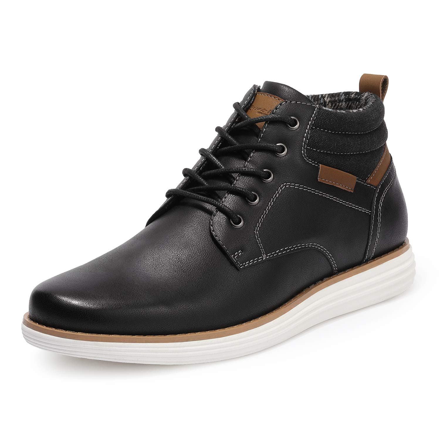 Mens Ankle Boots Lace-Up Causal Boots Mid Top Sneakers Dress Boots for Men