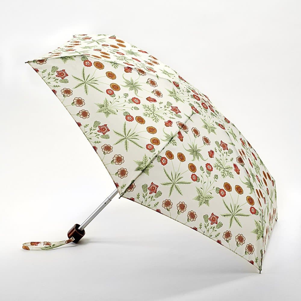 William Morris & Co Tiny Daisy Handbag Sized Womens Folding Umbrella With Matching Cover 18cms Closed Fulton
