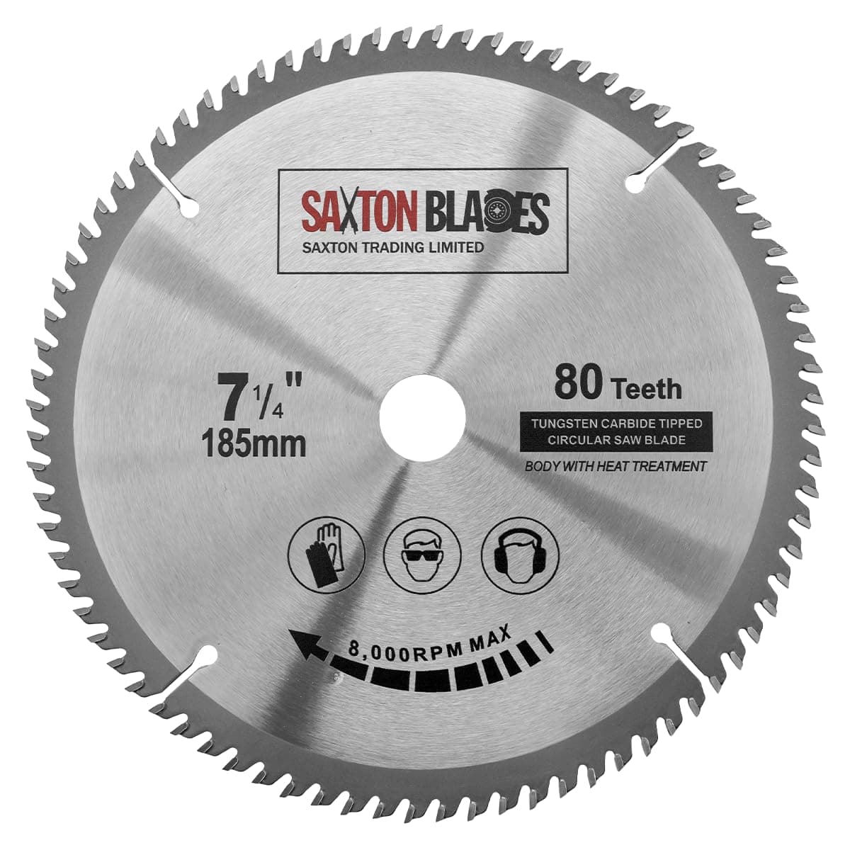 TCT18580T20B TCT Circular Saw Blade 185mm x 80T x 20mm Bore (16mm ring) fits Evolution Bosch Makita etc