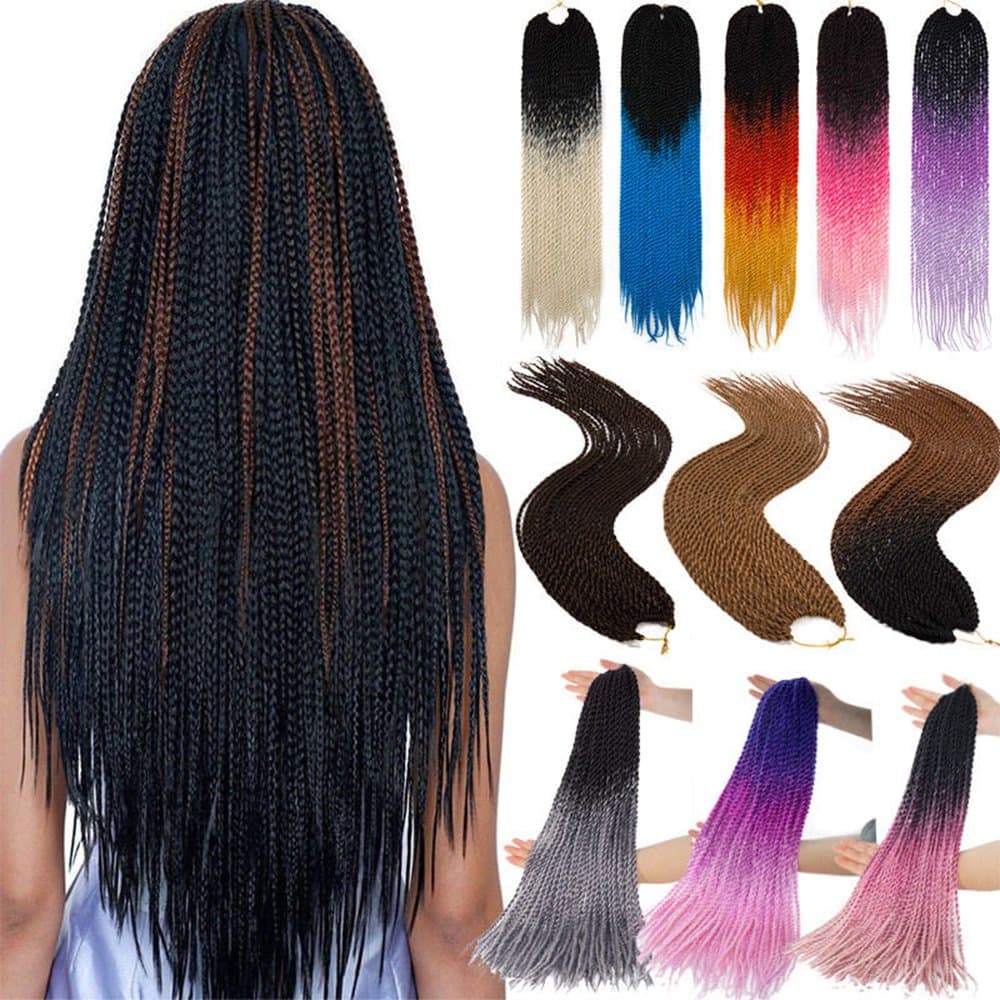 20" Handmade Braiding Hair Extensions Dreads faxu locs Twist Crochet Dreadlocks Double Ended Synthetic Dread Senegalese Box Braids Hair