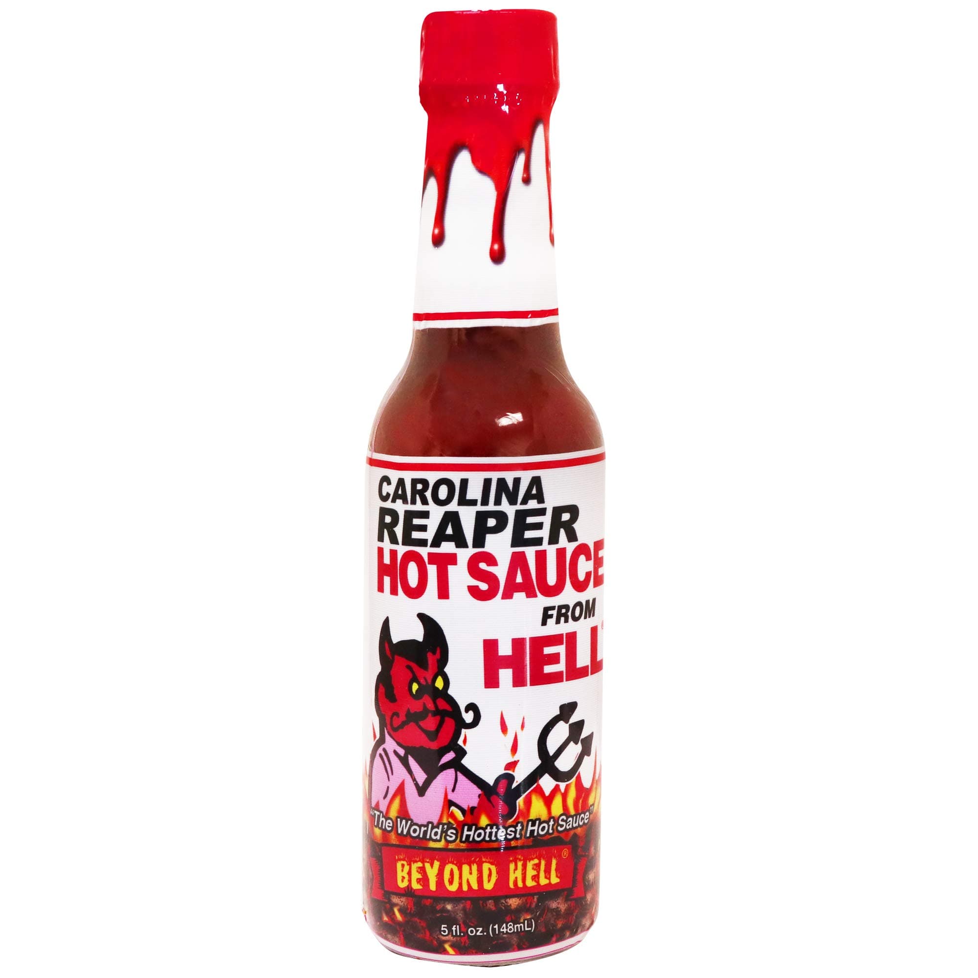 Carolina Reaper Hot Sauce From Hell - 5 Ounce - Gourmet Carolina Reaper Hot Sauce for Chicken Wings - Perfect for the Fan of Extra Hot Hot Sauces - Dance with the Devil!