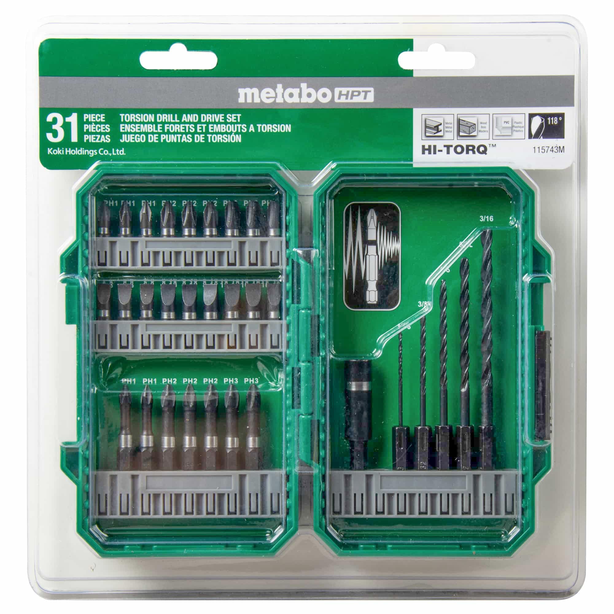 Metabo HPTDrill and Drive Bit Set | 31 Piece | 115743M