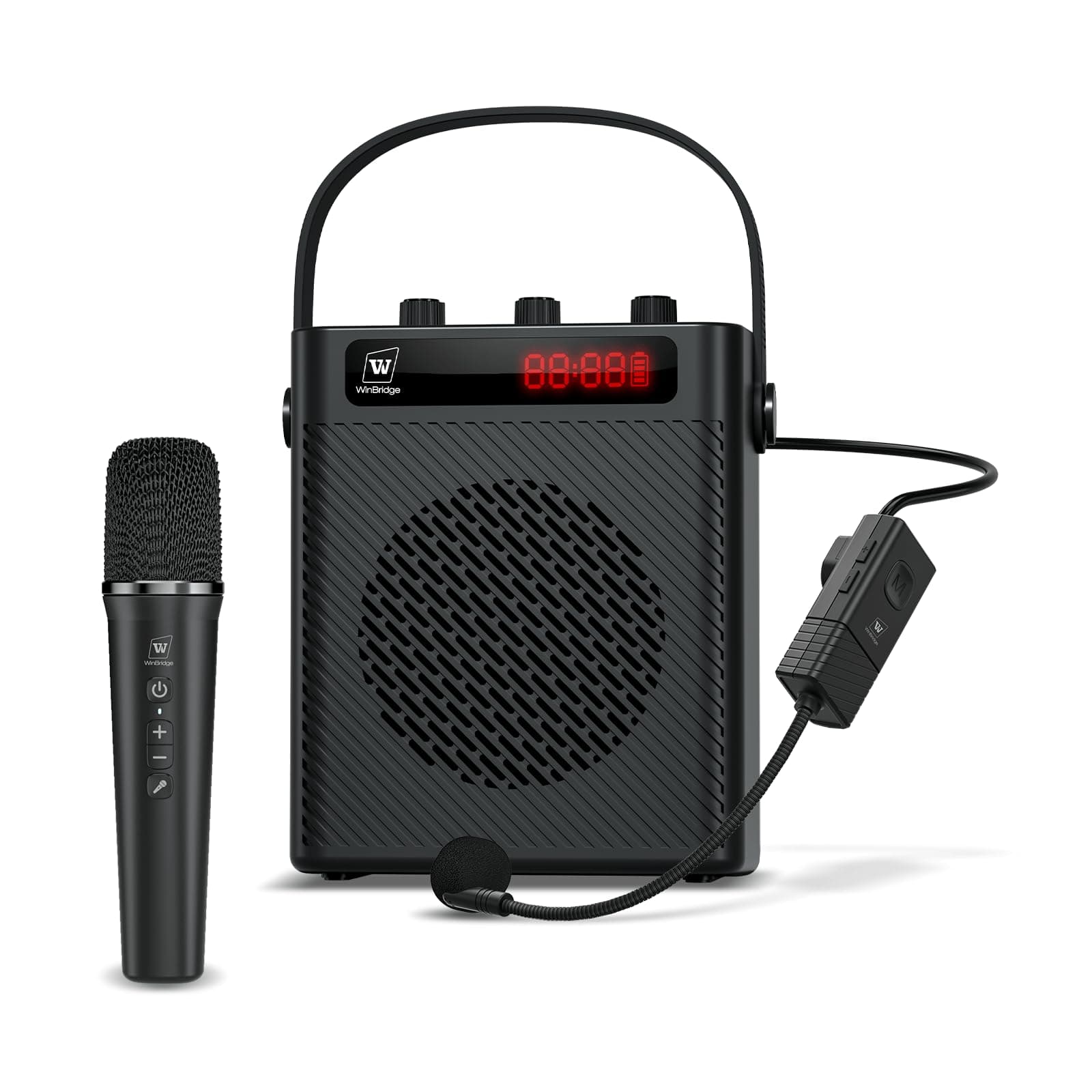 Voice Amplifier Wireless Microphone/Handheld Mic- 40W Portable Microphone and Speaker Wireless karaoke System, Bluetooth Speaker with Mics Personal Pa System, 4 Sound Effects for Teachers Speaking S95