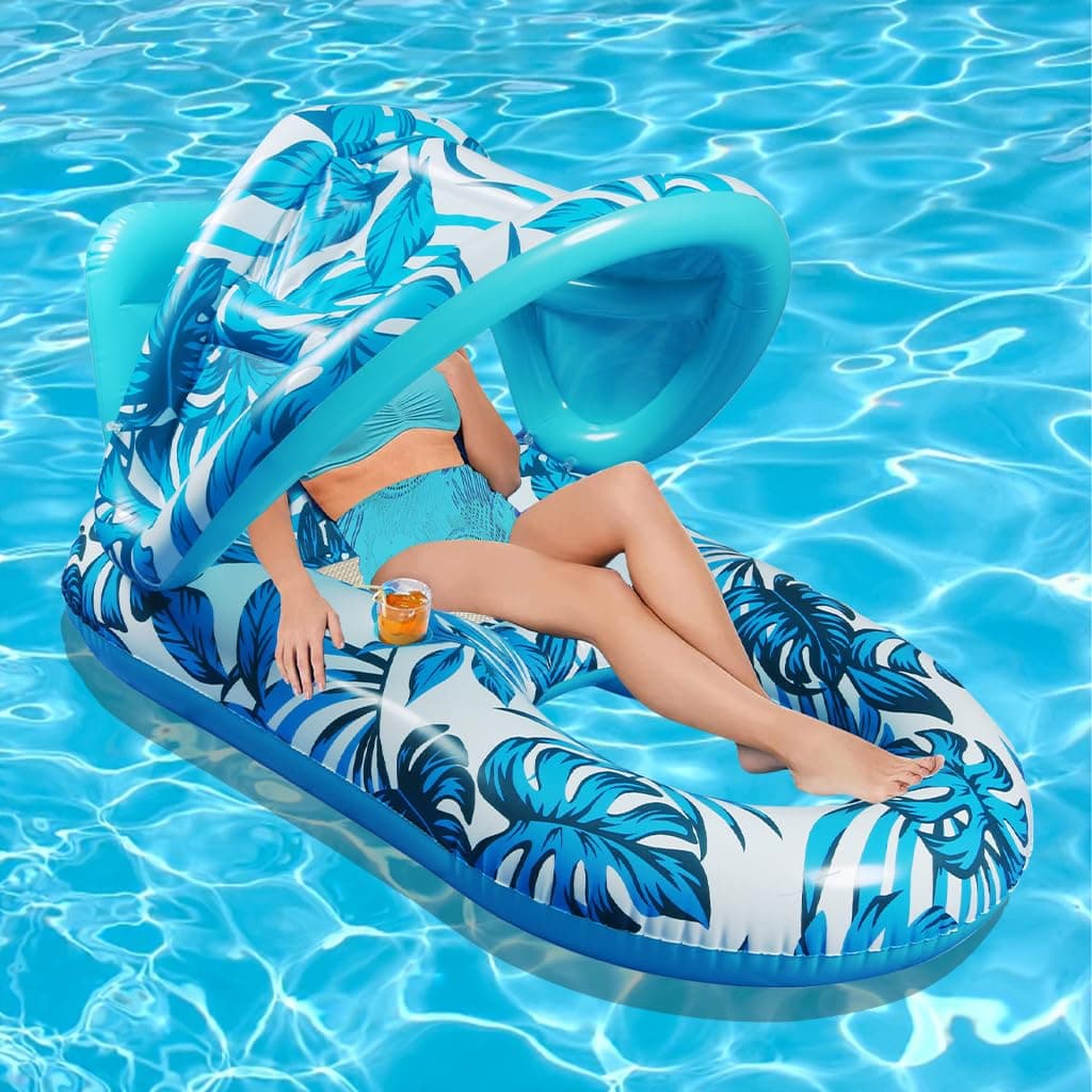 Inflatable Pool Float Adult, BLUE