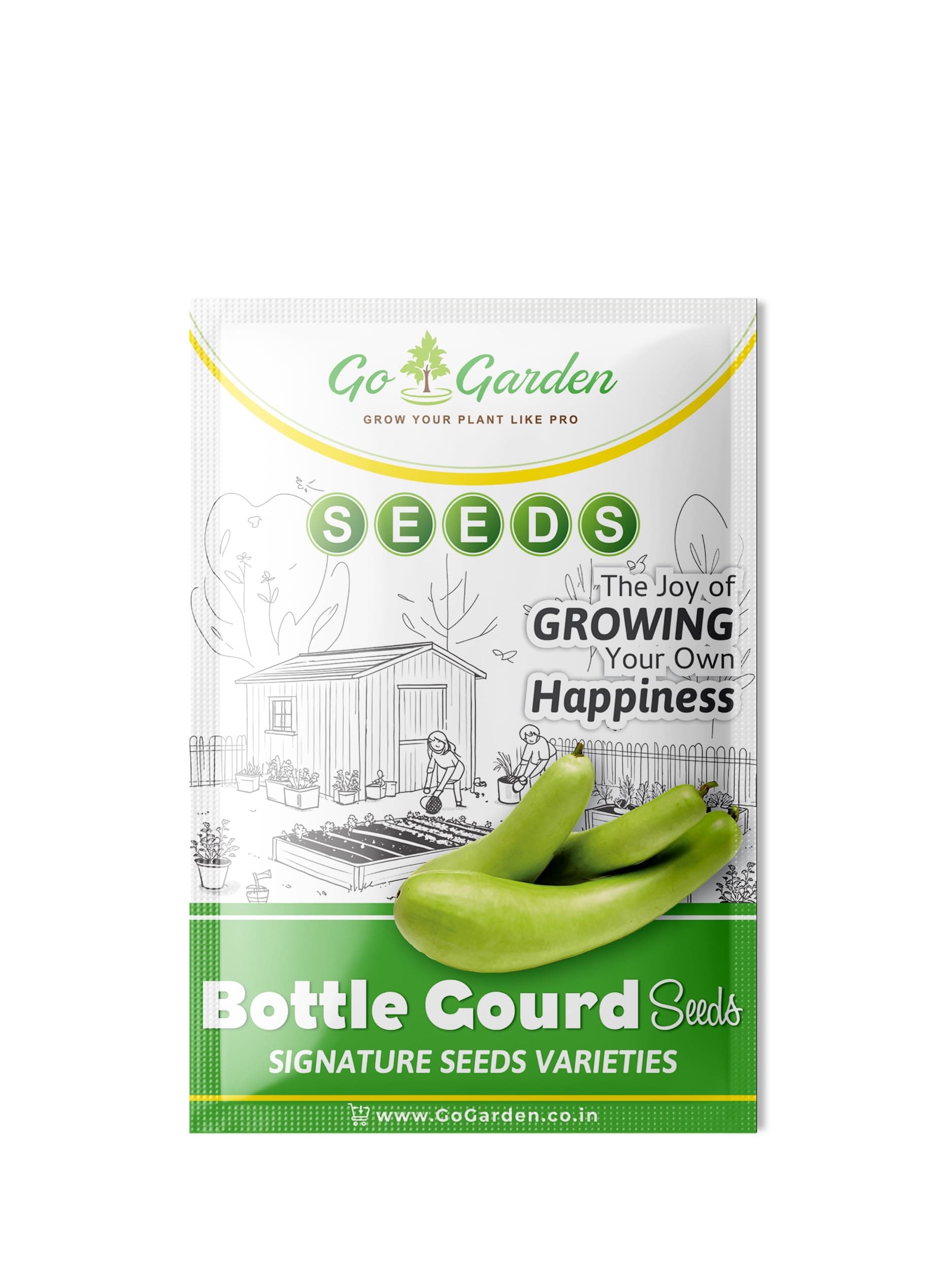 Go Garden bottle gourd seeds Loki Vegetable Seeds (Pack of 10g, 80+ Seeds) Seeds to grow all seasons in Your Home & kitchen garden