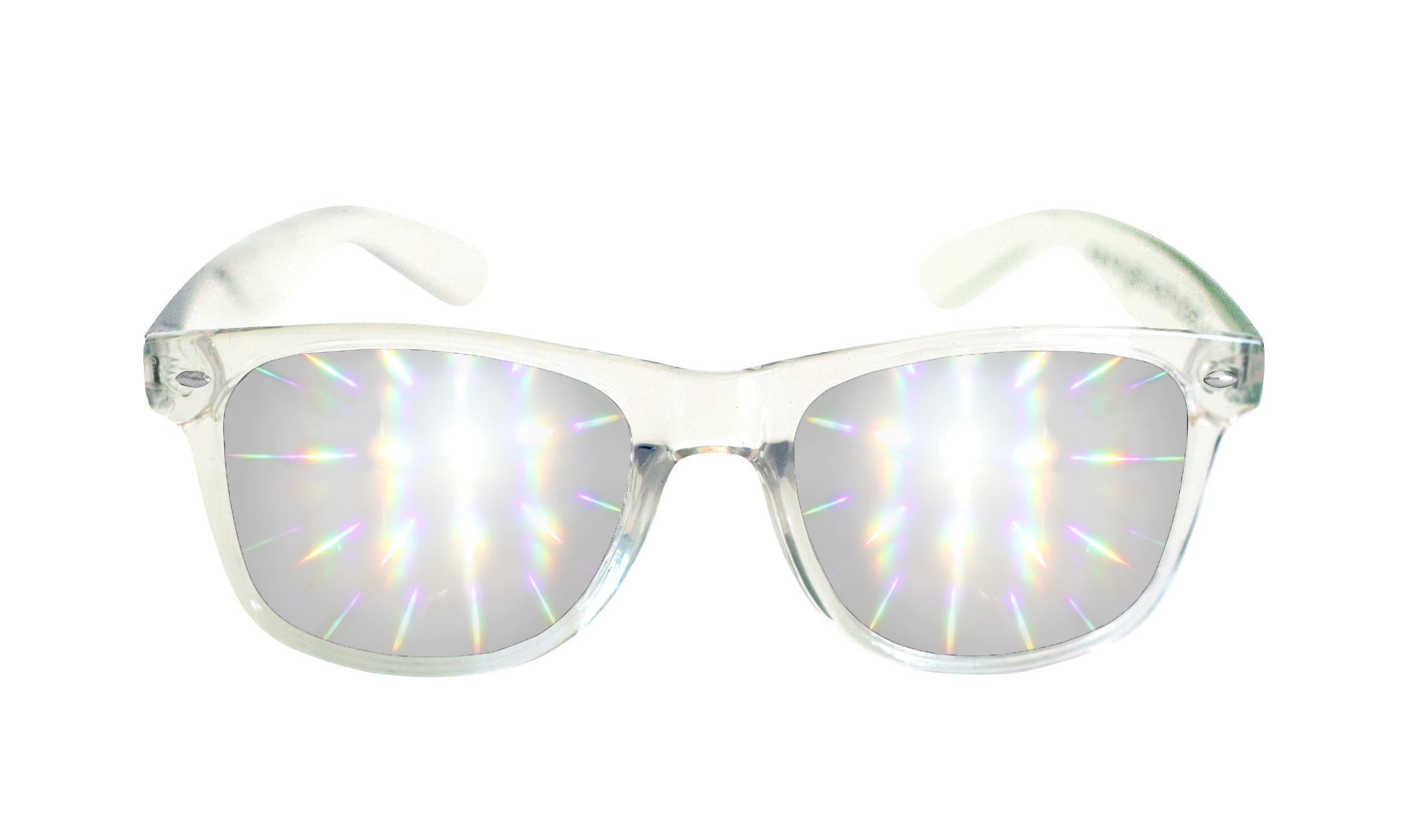 Diffraction Glasses - High Quality Rainbow Effect - Rave Accessories - Clear