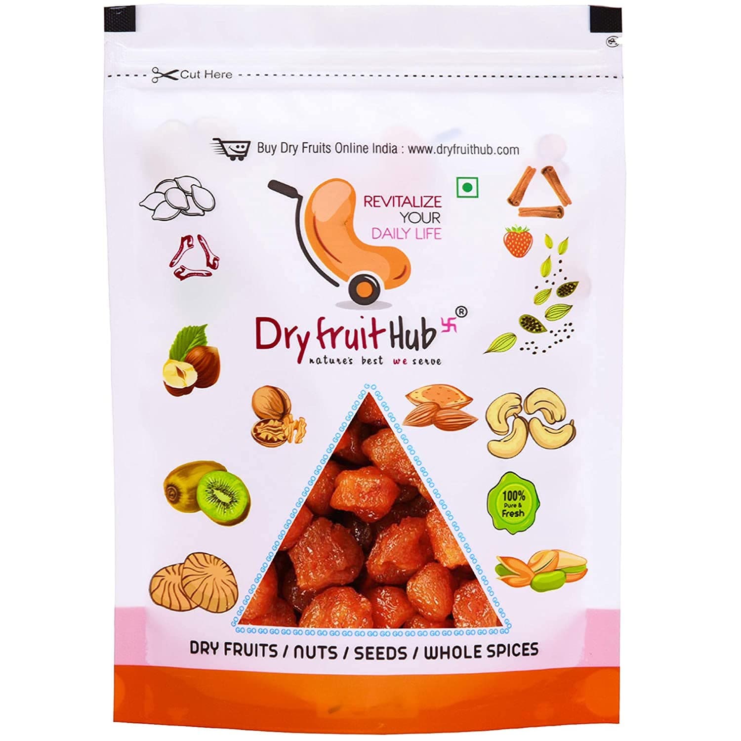 Dry Fruit Hub Aloo Bhukara 1Kg | Seeded Dried Plums | Natural, Sweet & Tangy Sun-Dried Fruit | Ready to Eat | Alubhukara Dried Fruit