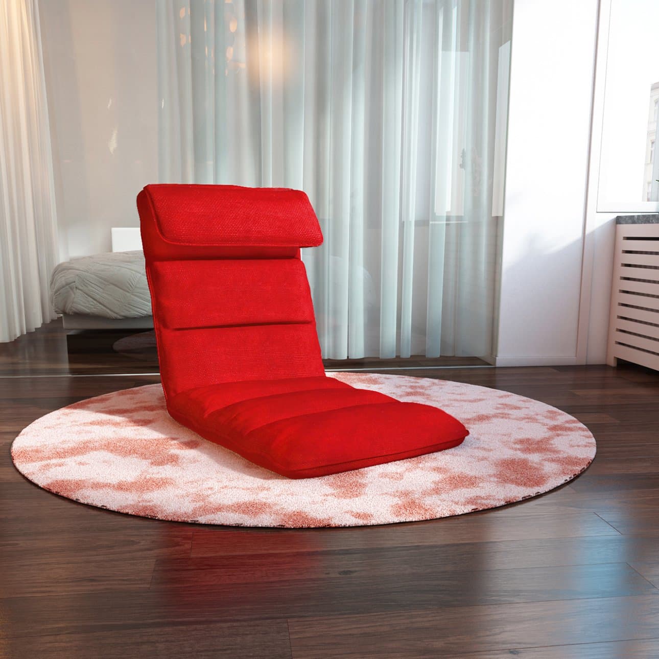 Camabeds Soffino Floor Chair with Reclining System (Red)