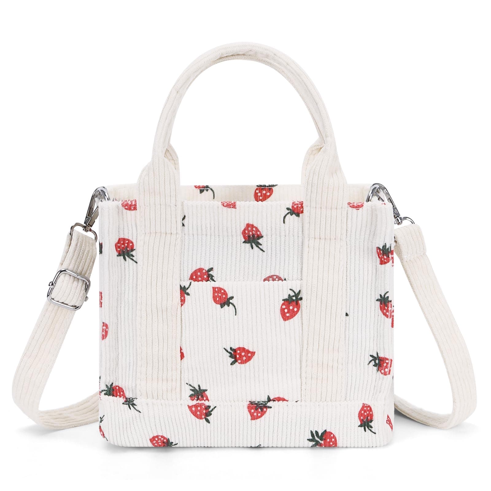 Corduroy Tote Bag Small Satchel Bag for Women Crossbody Bag Purse with Zipper Casual Hobo Handbag