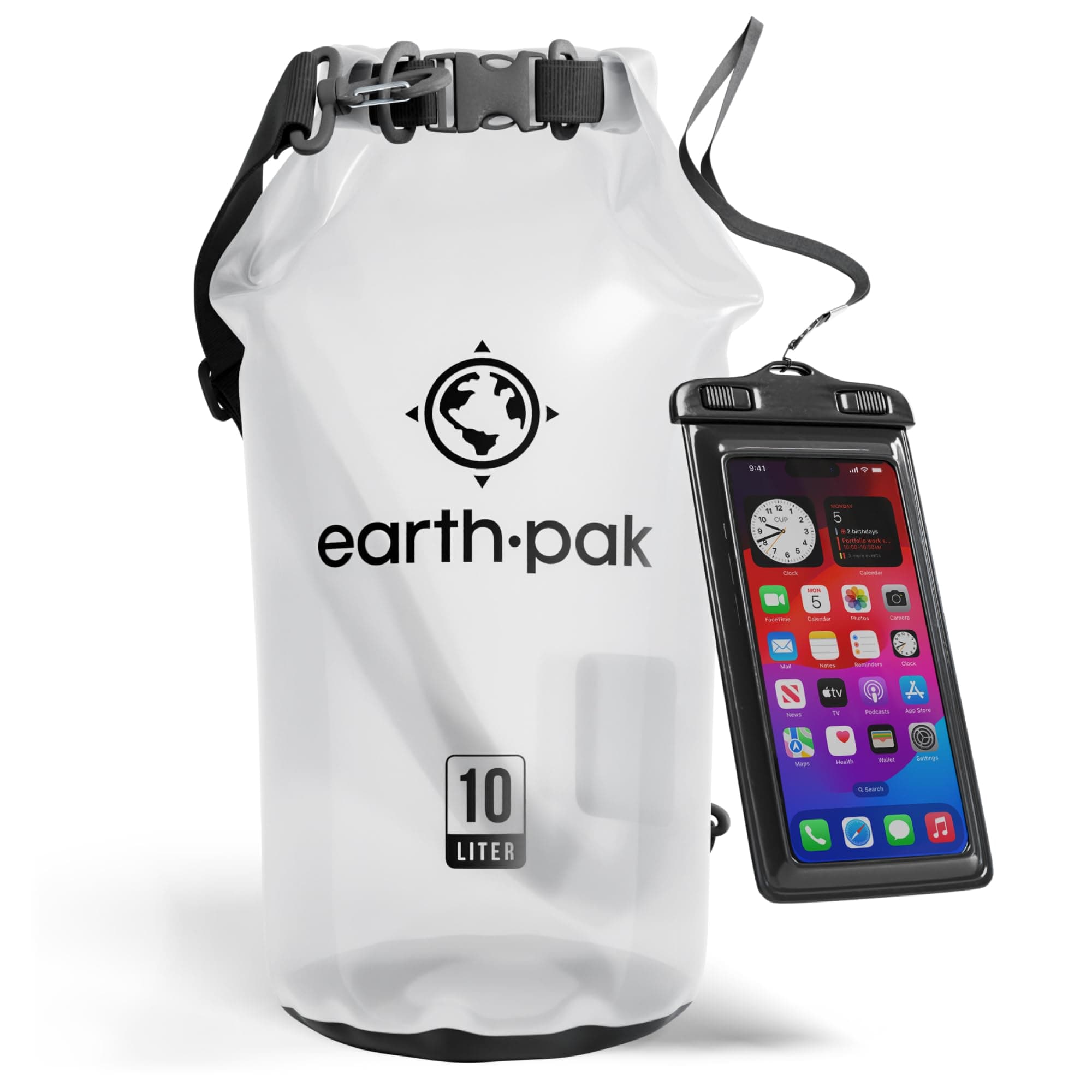 20L Waterproof Dry Bag - Roll Top Backpack Sack Keeps Gear Dry for Kayak with Waterproof Phone Case