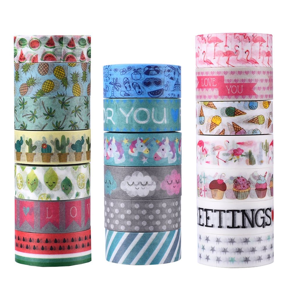 20 Rolls Washi Tape Set, Decorative Adhesive Tape for DIY Crafts,Scrapbooks,Planners