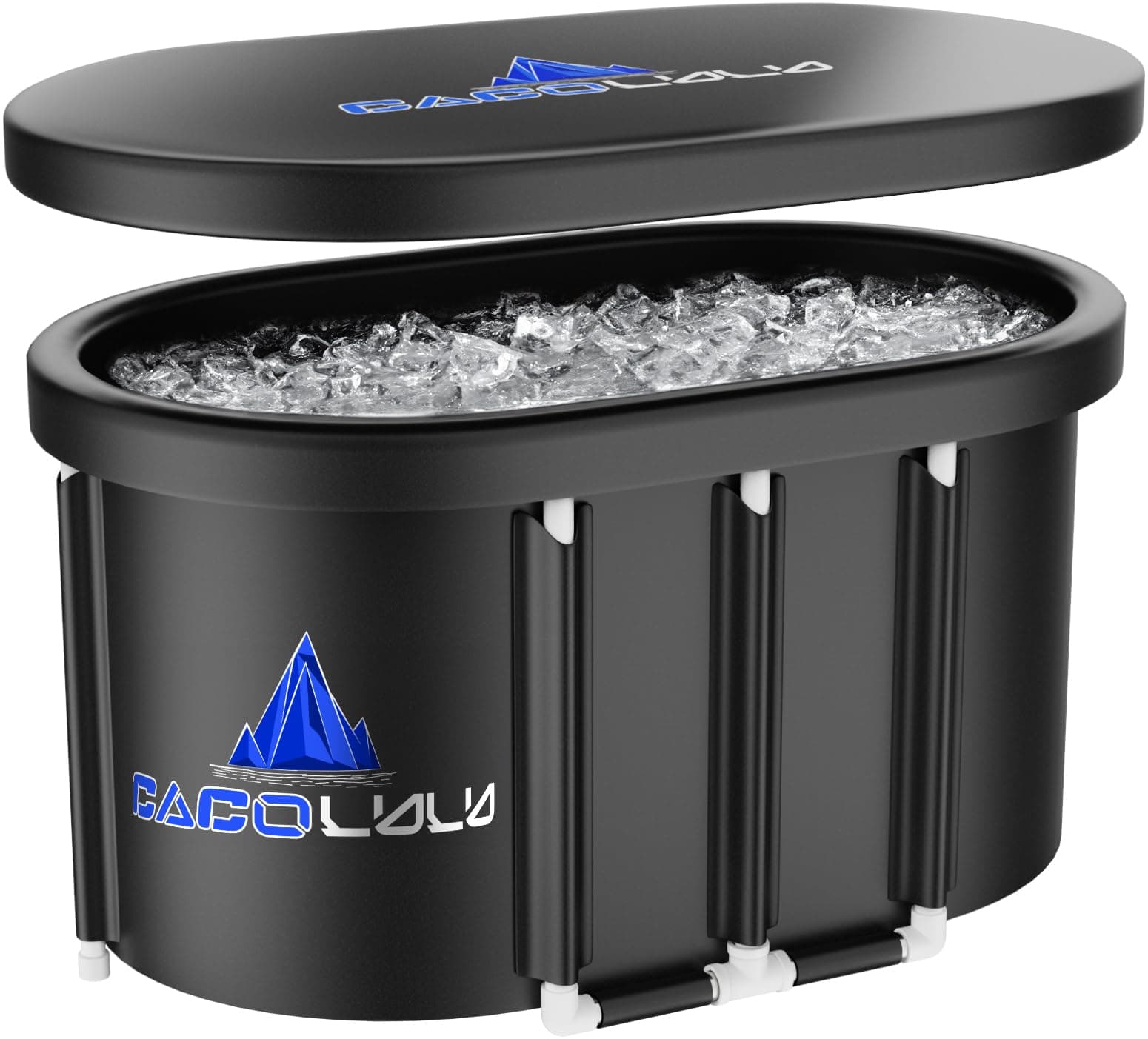 XL Ice Bath Tub for Athletes - 101 Gal Portable Cold Plunge with Cover for Outdoor Garden Yard Gym, Upgraded Frame Collapsible Ice Pod for Adults Cold Therapy Includes Cover, Storage Bag