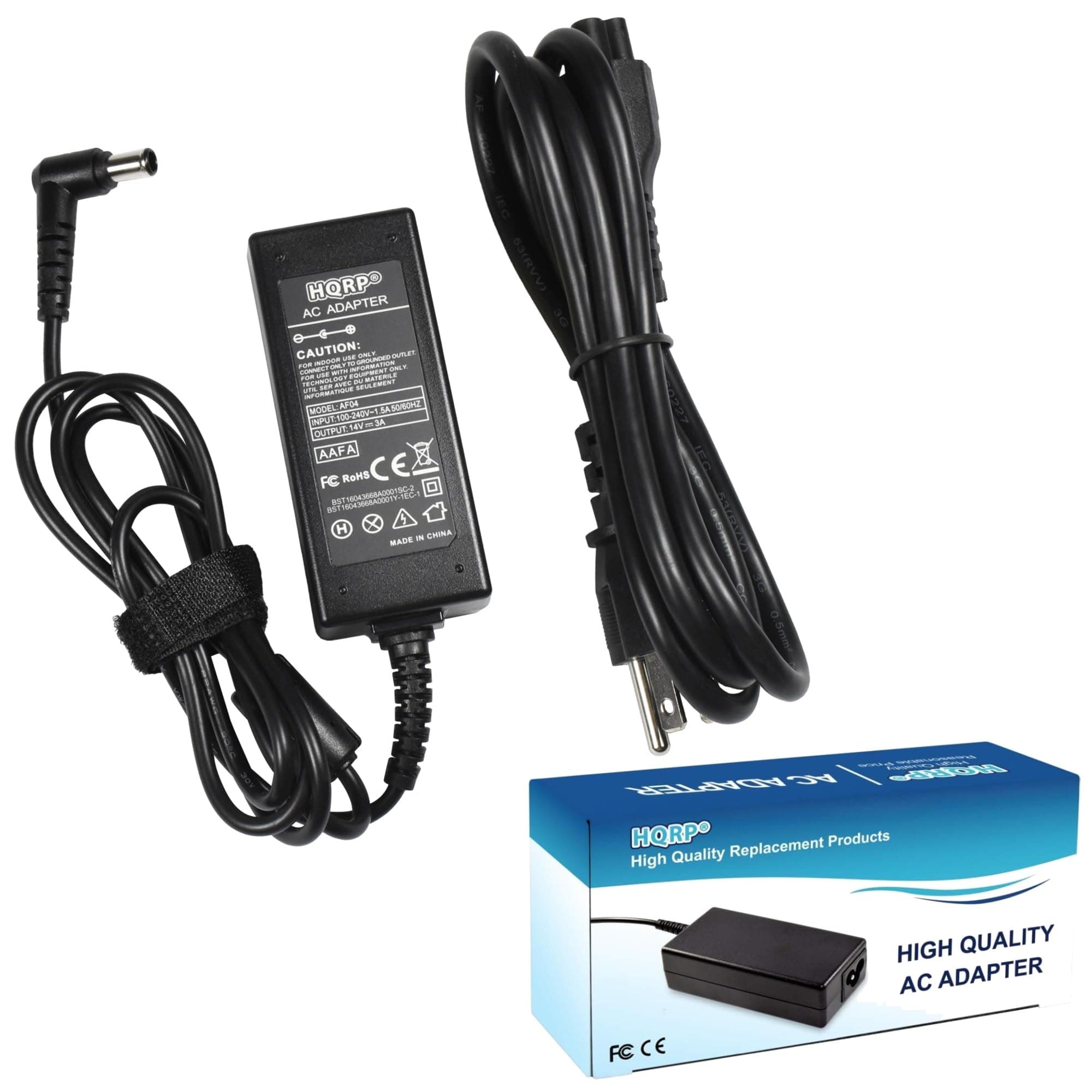 HQRP AC Adapter Compatible with Samsung SyncMaster 170mp 173B 192mp BX2331 S20A350B S22A100N S22A300B S23A350H S24A350H S27A350H FX2490HD TFT LCD Monitor Power Supply Cord Adaptor Sync-Master