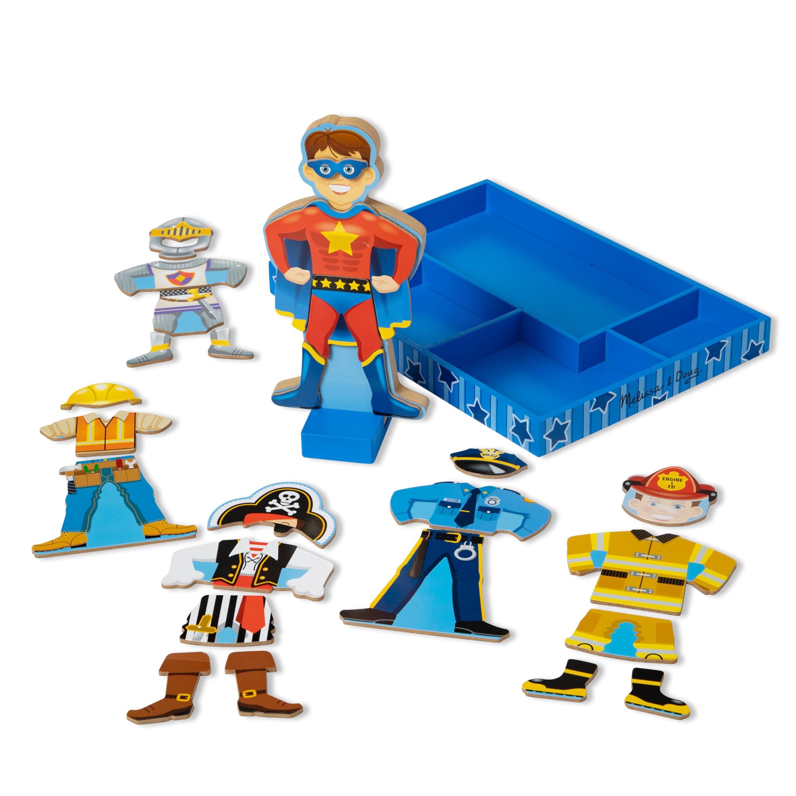 Joey Magnetic Wooden Dress-Up Pretend Play Set (25+ pcs) for Toddlers and Preschoolers Ages 3+