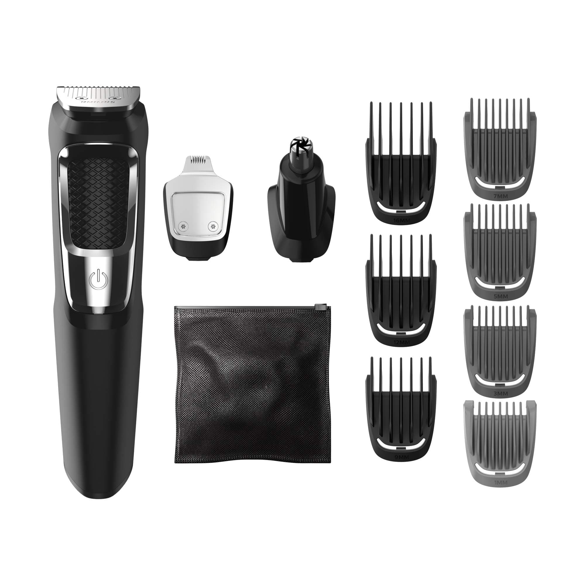 Norelco Multigroom All-in-One Trimmer Series 3000 with 13 pieces - No Blade Oil Needed, MG3750/50