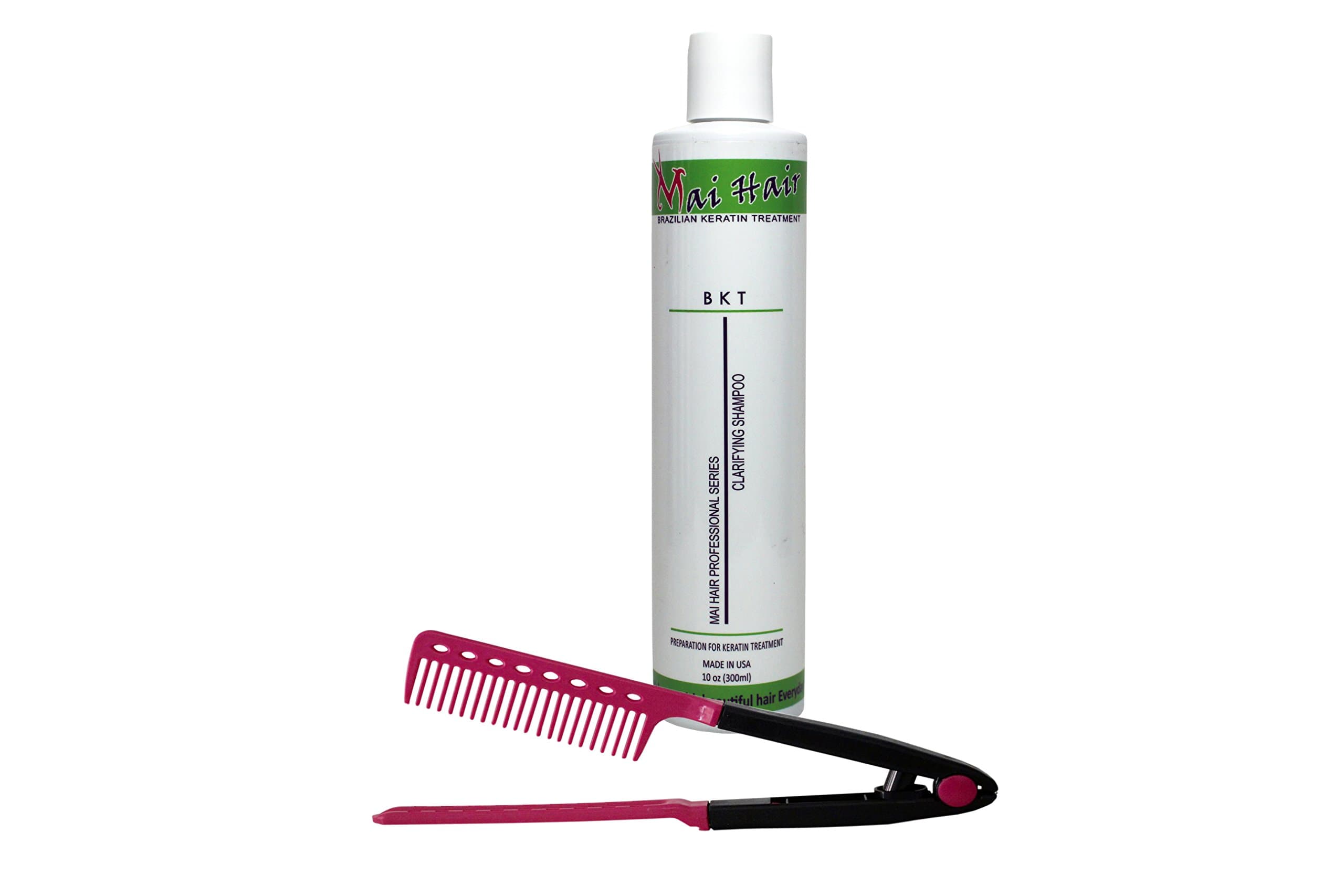 Mai Hair Clarifying Shampoo for Keratin Treatment and Color Treated Hair – Removes Hair Build Up and Residue – For All Hair Types (10oz/300ml)