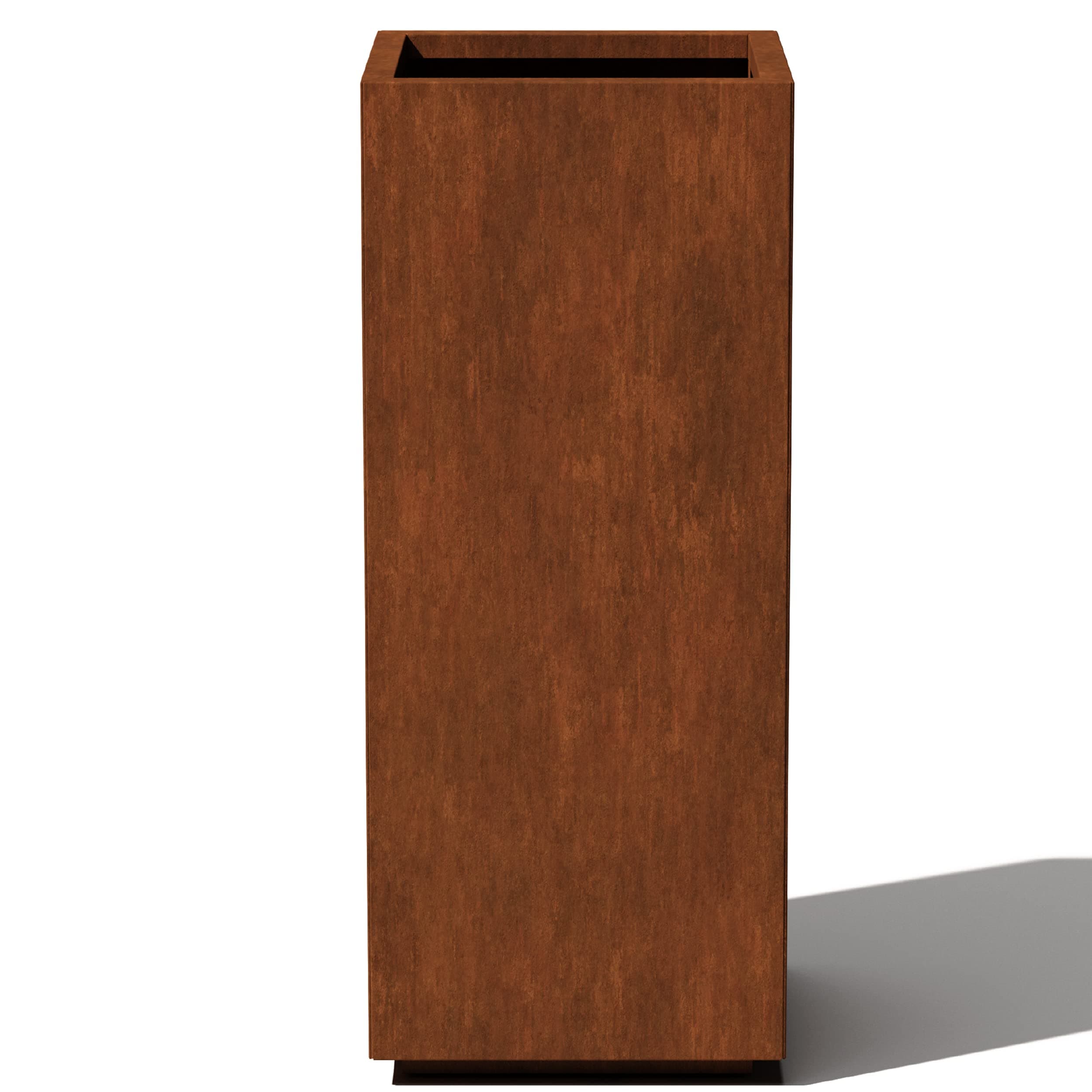 Veradek Cortenスチールシリーズ台座プランター - 屋外ポーチ/パティオ用トールコルテンスチールプランター | 自然錆びたスチールで全天候対応 | 背の高い植物、木、花のためのモダンで素朴な装飾