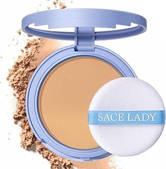 SACE LADY Face Powder Waterproof Sets Makeup, Controls Shine, Smooth Fine Lines for Flawless Lightweight Finish, Long Lasting Matte Compact Setting Powder Cosmetics Cruelty-free, 0.35oz (#03)
