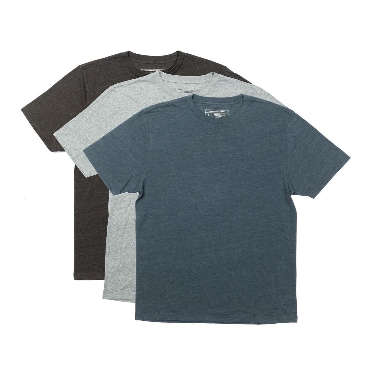 Men’s Triblend Short Sleeve T-Shirt (Pack of 3), Premium Quality, Comes in Heather Charcoal, Athletic Heather, Navy Heather (X - Large)