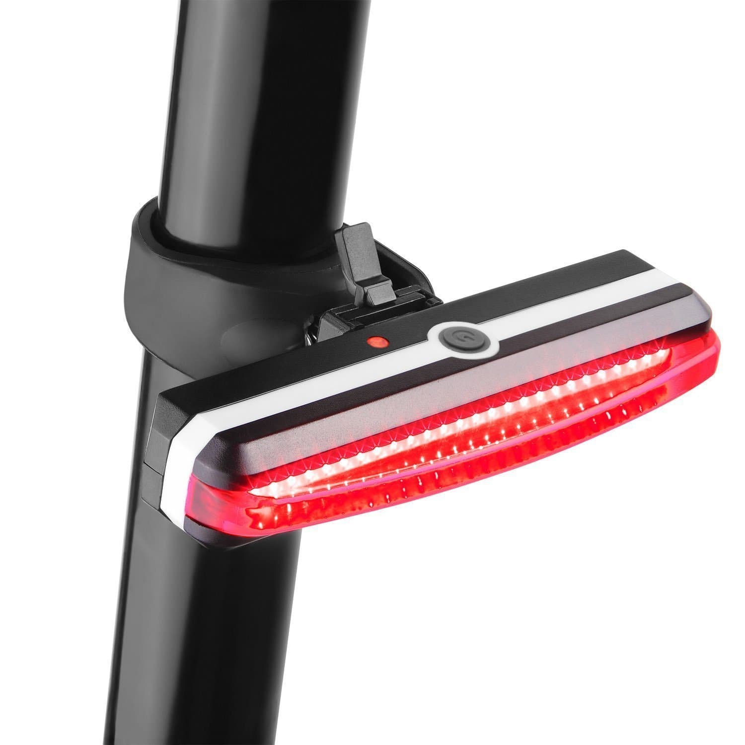 Rear Bike Light - USB Rechargeable Bicycle Tail Light - Ultra Bright Flashlight Waterproof - Fits On Any Road Bikes Helmets 6 Light Mode Option