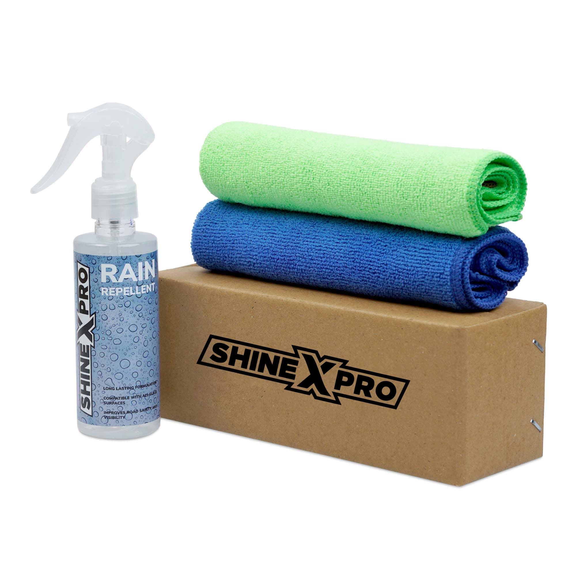 - ShineXPro Rain Repellent For Car Windshield - Long Lasting Hydrophobic Spray Coating, Can Be Used On All Glass Surfaces - Improves Road Visibility & Safety