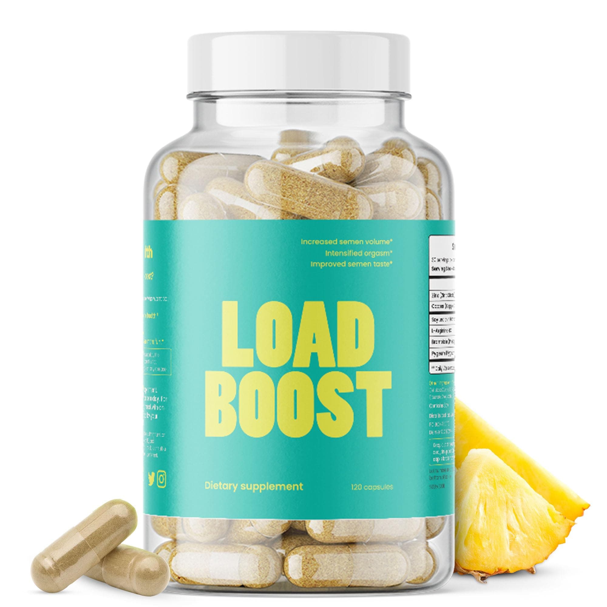 Load Boost - Semen Volume, Sperm Health, & Men's Fertility - 120 Capsules (1 Month Supply)