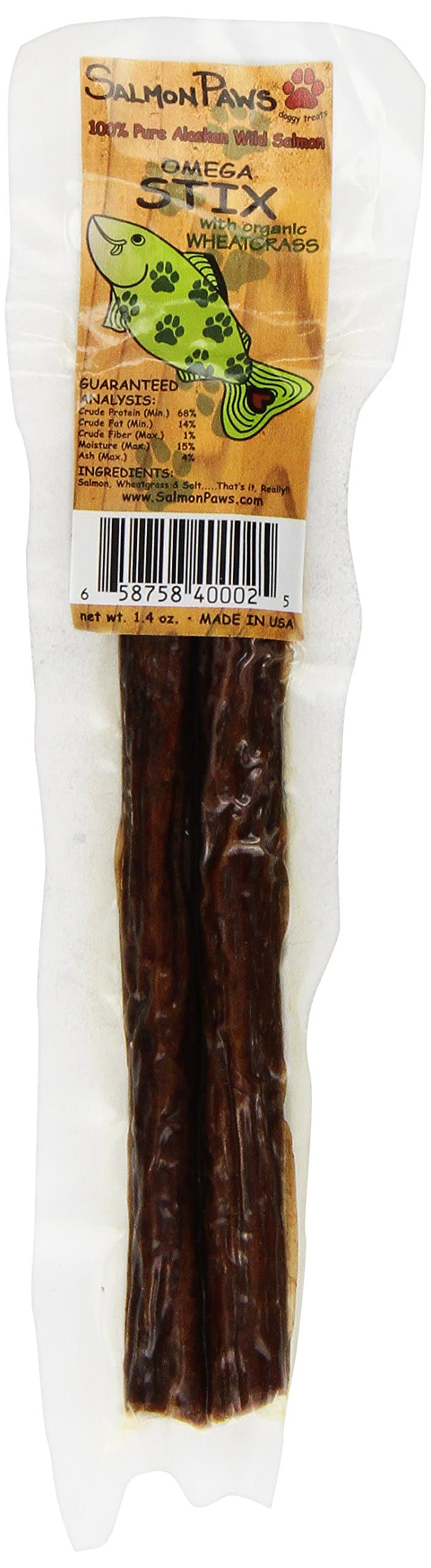 Salmon Paws Omega Stix With Organic Wheatgrass (2-Pack)