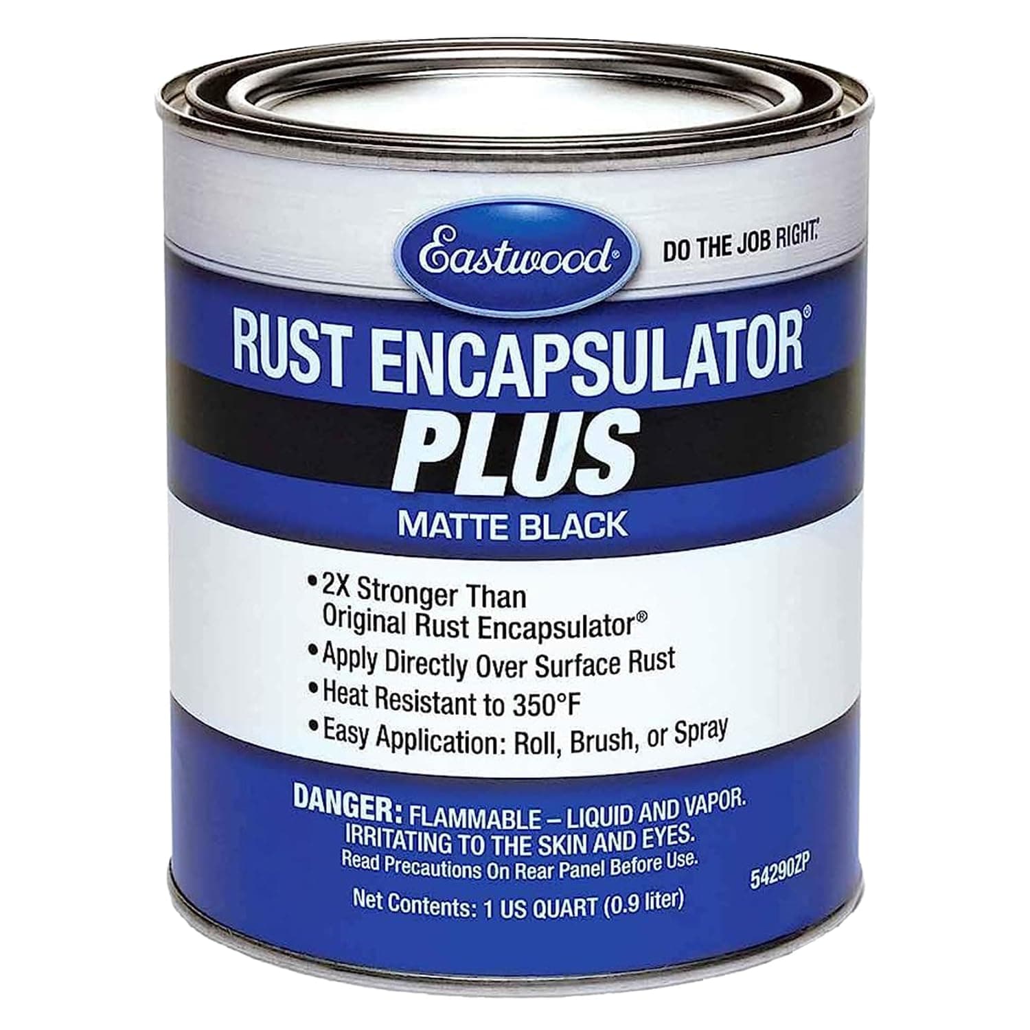 Matte Black Rust Encapsulator Plus | Long Lasting Durable Finish 1 Coat Maximum Rust Protection | Heat Resistance up to 350 Degrees Fahrenheit | 1 Quart, Matte Black