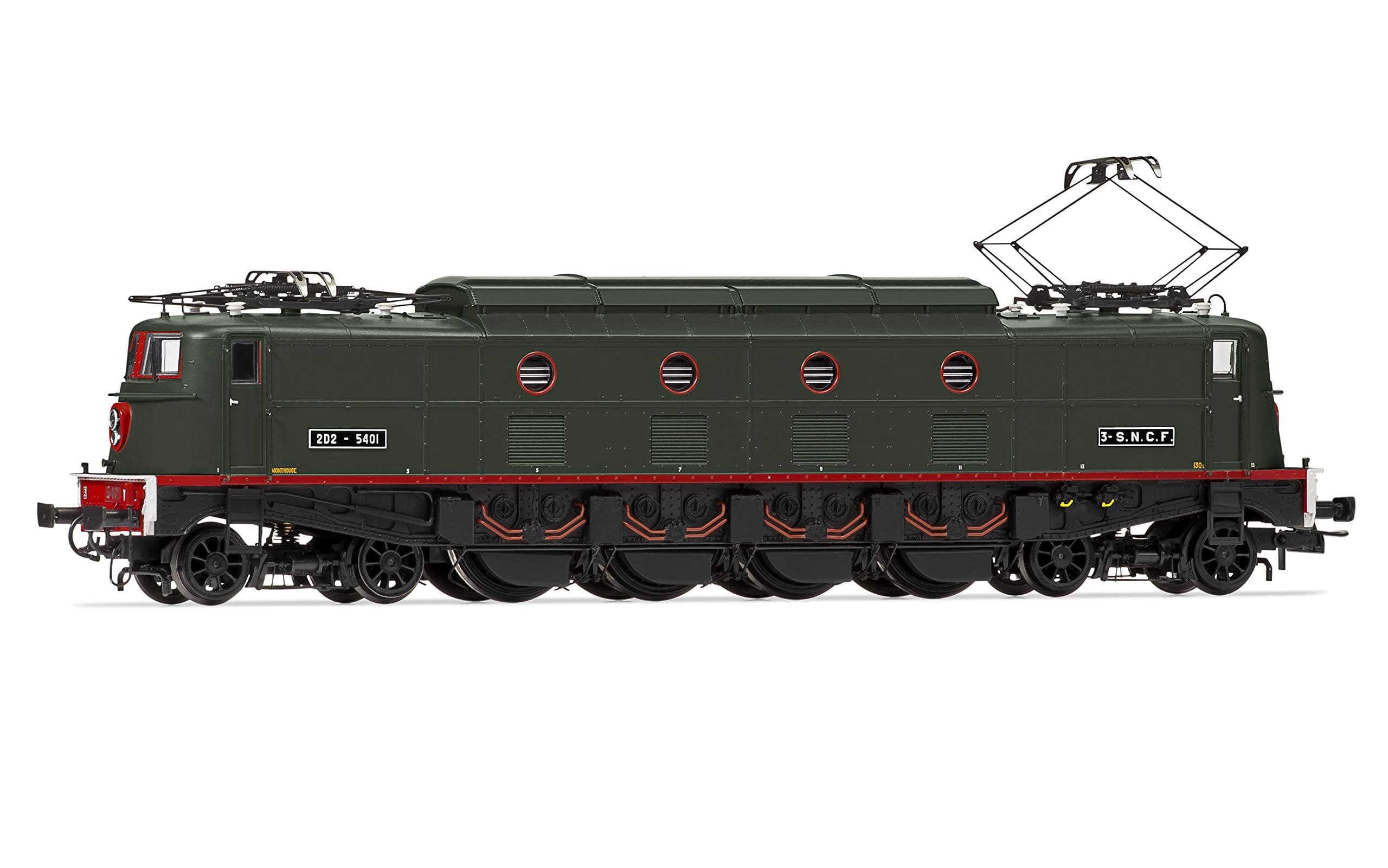 Jouef HJ2367 SNCF, Electric Locomotive 2D2 5401 in Light Green Livery, Depot Montrouge, Period III