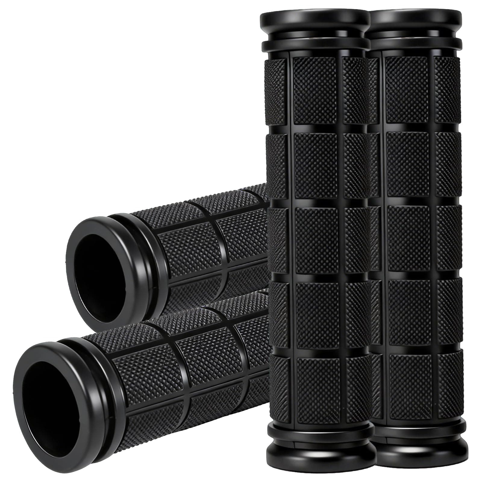 CHUNZEXI 4 PCS Bike Handlebar Grips, Rubber Bicycle Bar Grips Replacement, Non-Slip Handle Grips for Kids Bikes, Scooters, BMX, Mountain & Cruiser Bikes