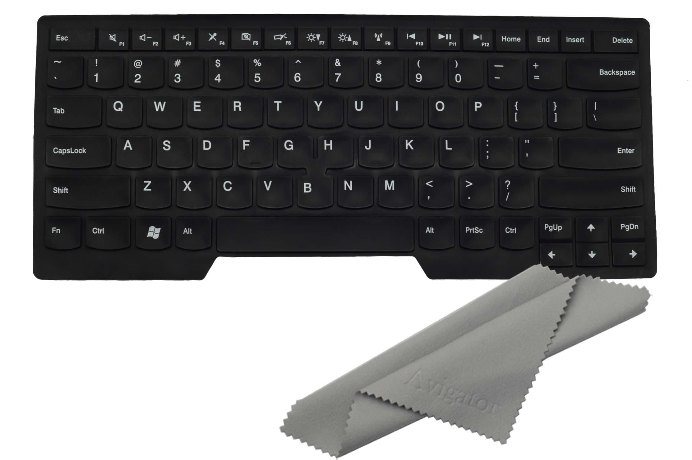 Black Ultra Thin Silicone Keyboard Protector Skin Cover for IBM Lenovo ThinkPad S3, S430, X230, E330, E335, E430, E430C, E431, E435, E440, E445, T430, T430c, T430s, T430u, T431s, T440, T440p, T440s, L440, L330, T530, L530, W530 (if your "enter" key looks like "7", our skin can't fit)- 1 Cleaning Cloth from Avigator