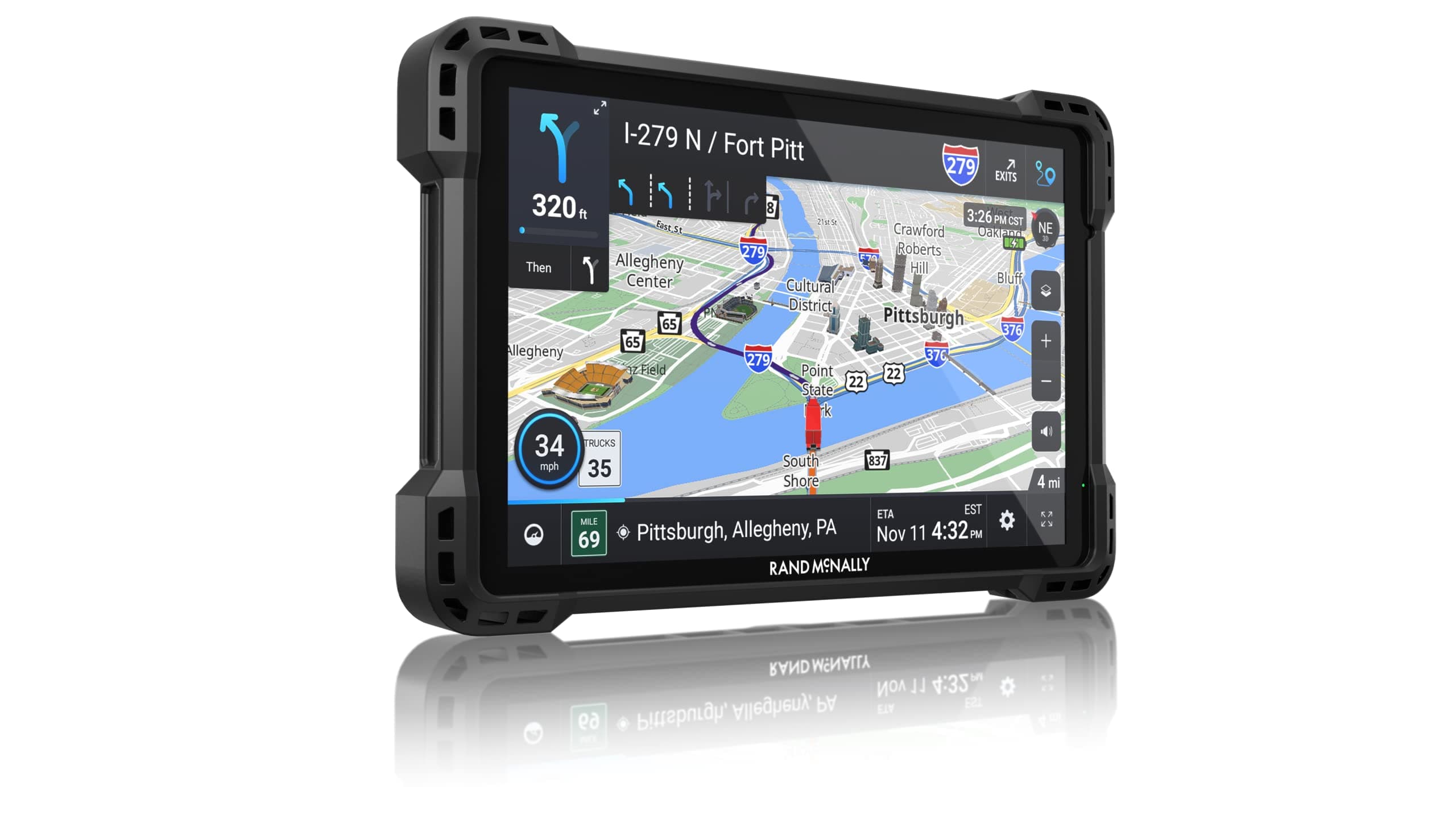 Rand McNally TND 1050 10-inch GPS Truck Navigator with Industry's Best Custom Trucking Routes, Rand Navigation 2.0, Download 2025 Maps + Built-in Camera