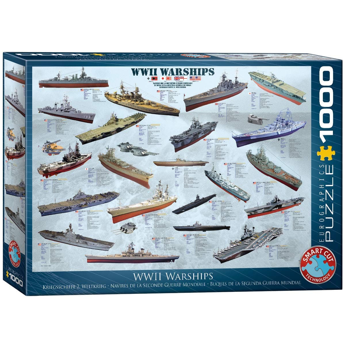 Eurographics 1000pcs - WW II Warships