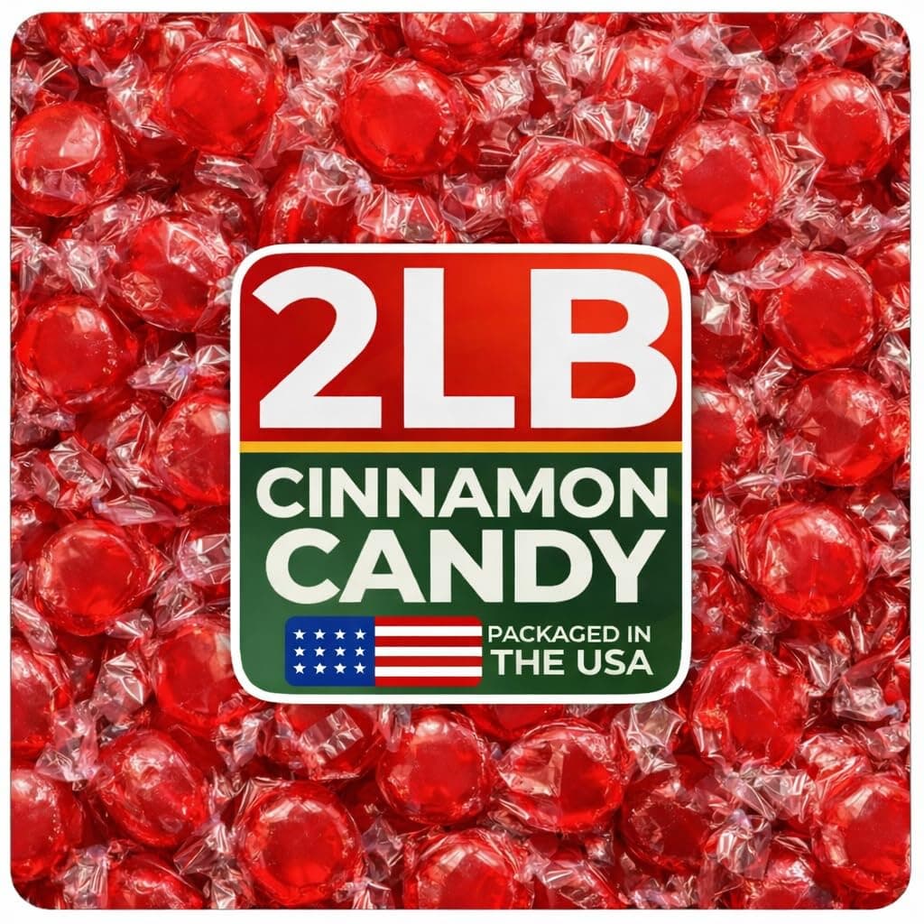 - Cambie Cinnamon Candy, 2 lbs of Sweet & Fiery Cinnamon Hard Candy, Perfect for Parties & Events, At Home & Office Snacks, Packaged in a Bulk Resealable Pouch
