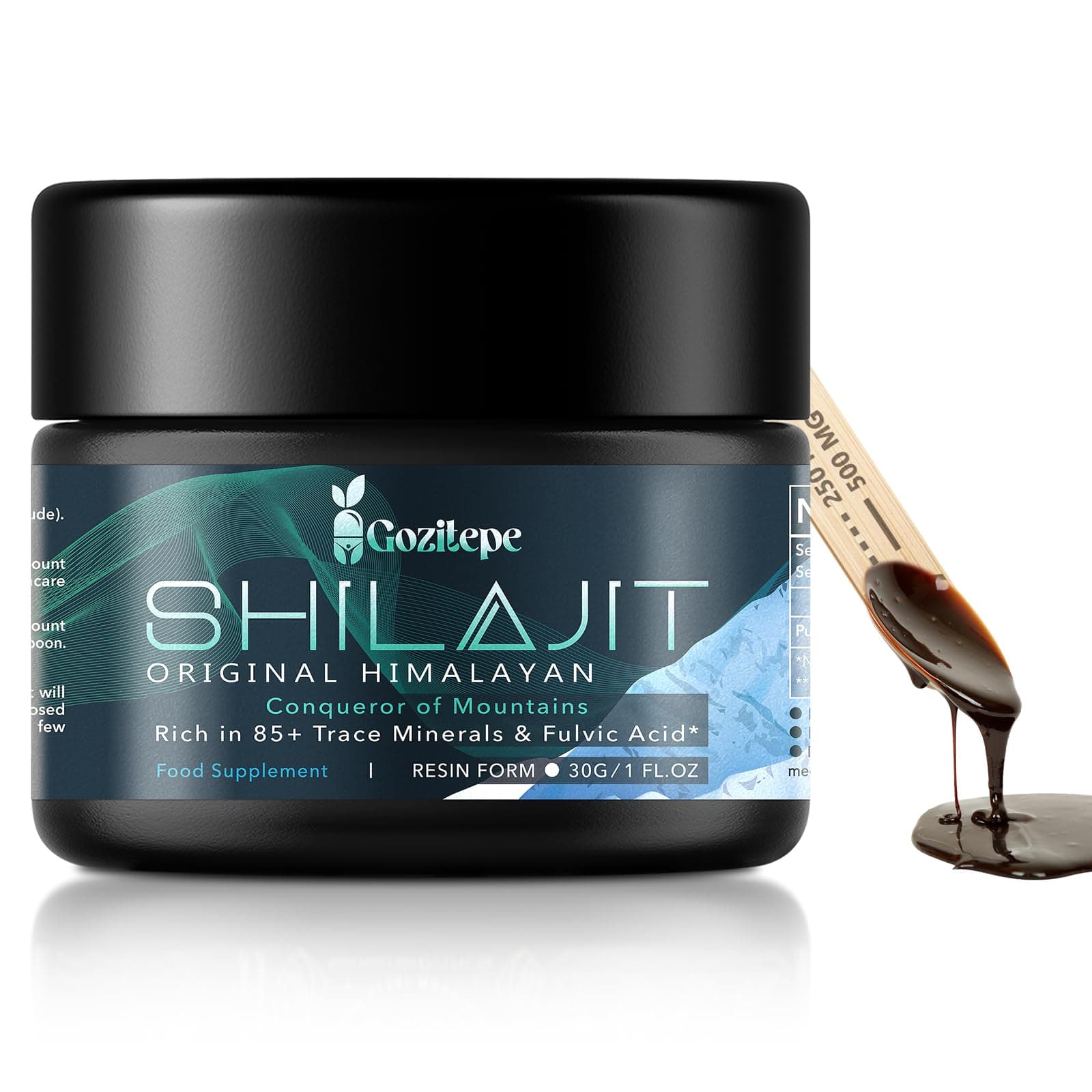 Shilajit High Potency Purified Himalayan Shilajit Resin with Bioavailable Fulvic Minerals & Humic Acid, Vegan, Replenish Energy and Immune Support, 30g (Pack of 1)