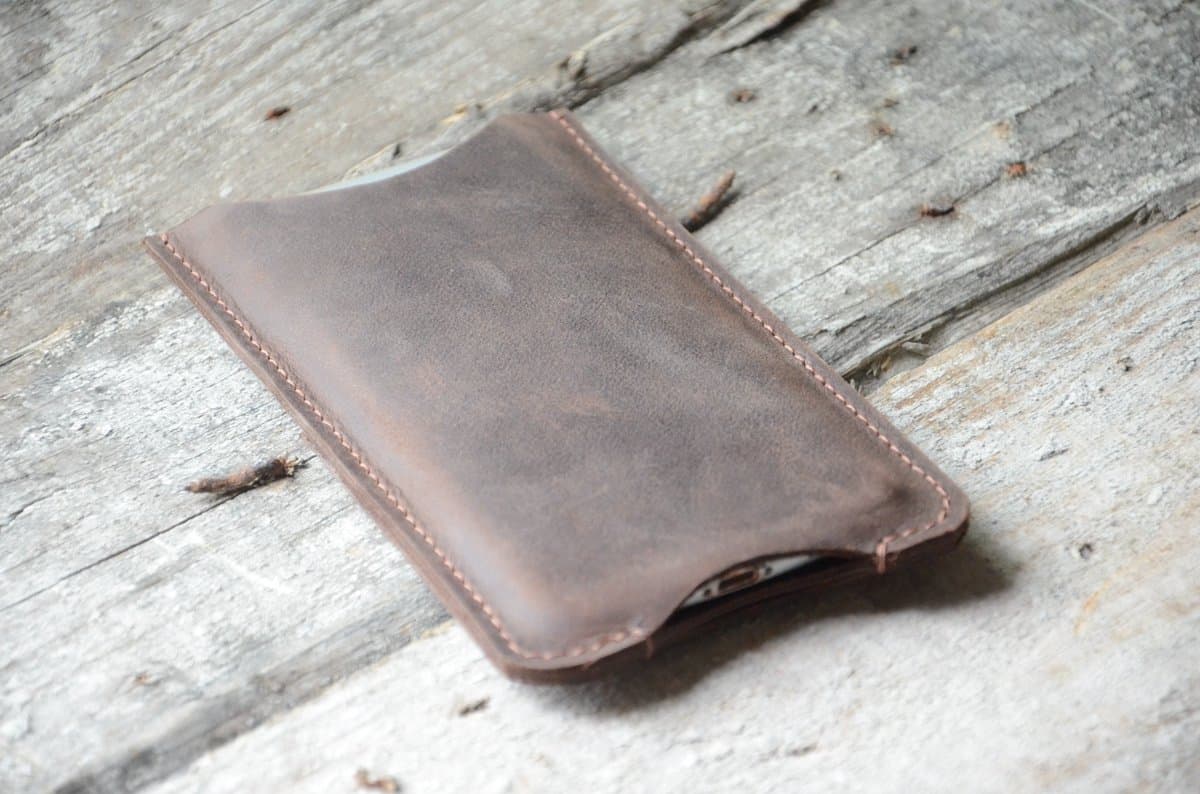 hand made Genuine leather wallet case for KODAK Ektra sleeve case for KODAK Ektra Case