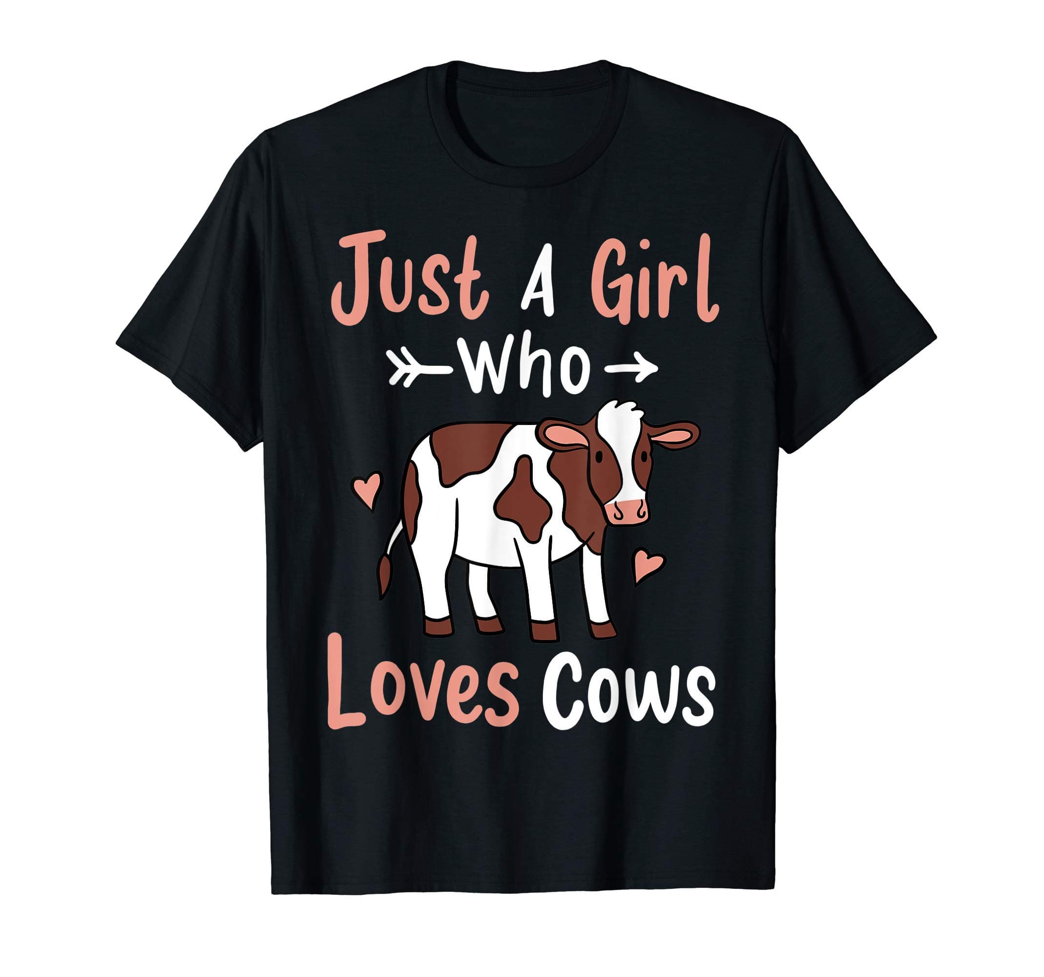 Just a Girl Who Loves CowsCow Just a Girl Who Loves Cows Gift for Cow Lovers. T-Shirt