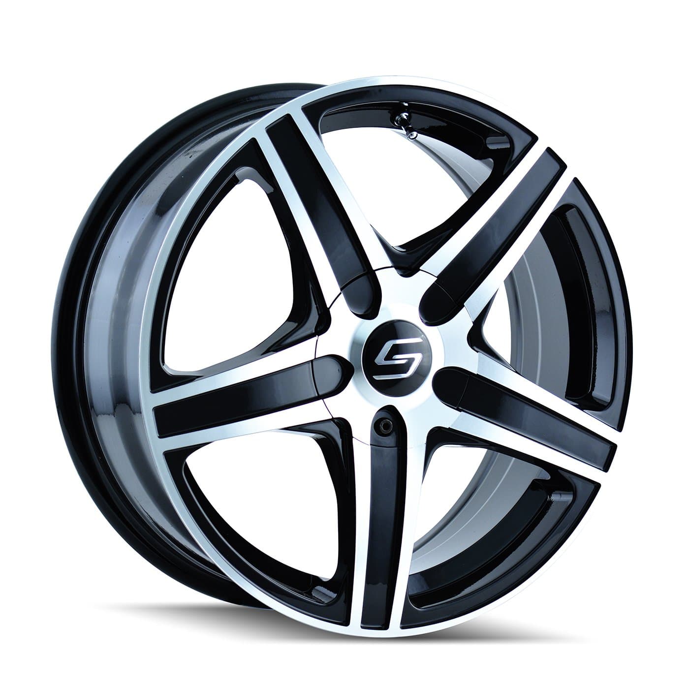 Sacchi 248-6733B S48 Black Wheel with Machined Face/Lip (16x7"/4x98mm)