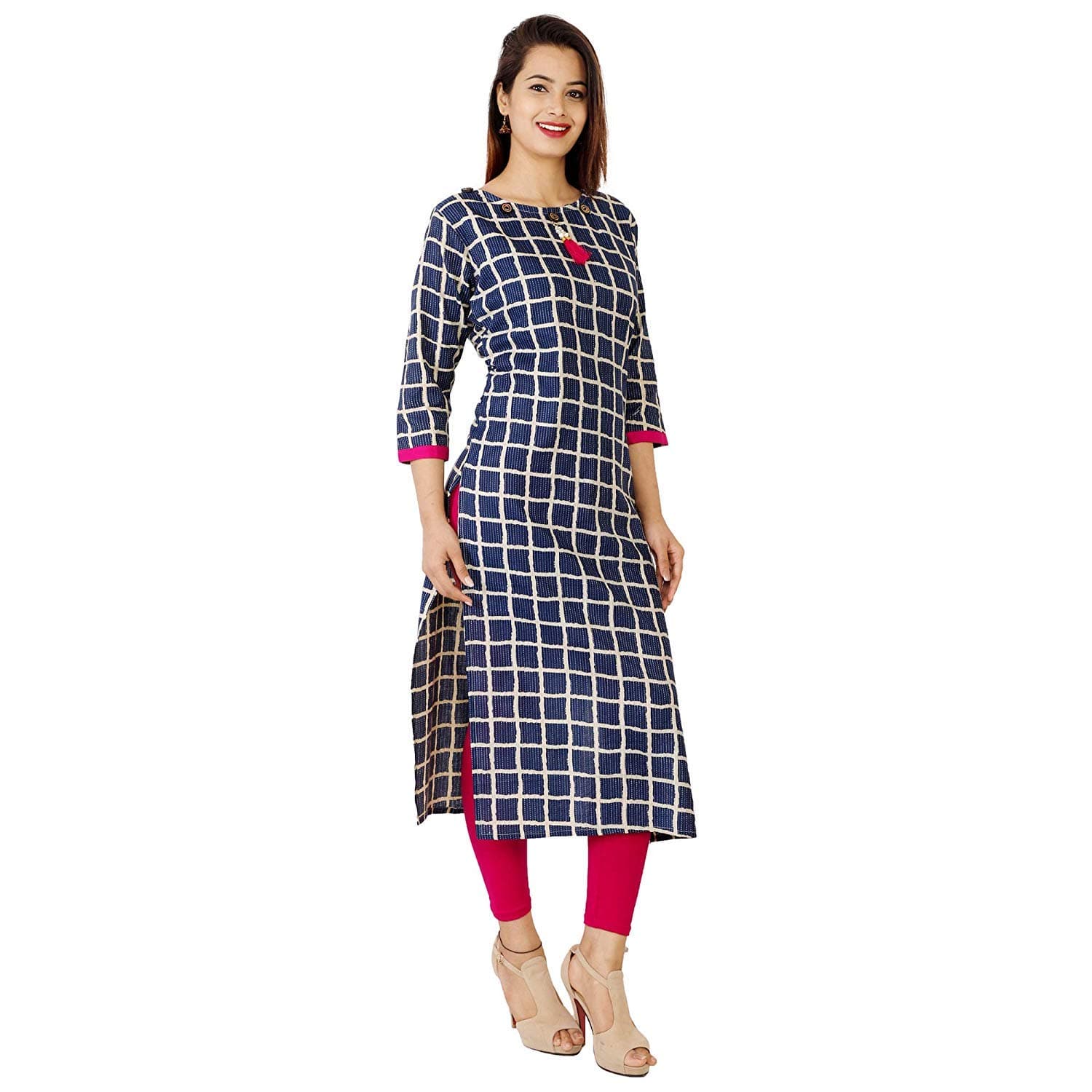 Monik HandicraftsWomen's Cotton A-Line Kurta