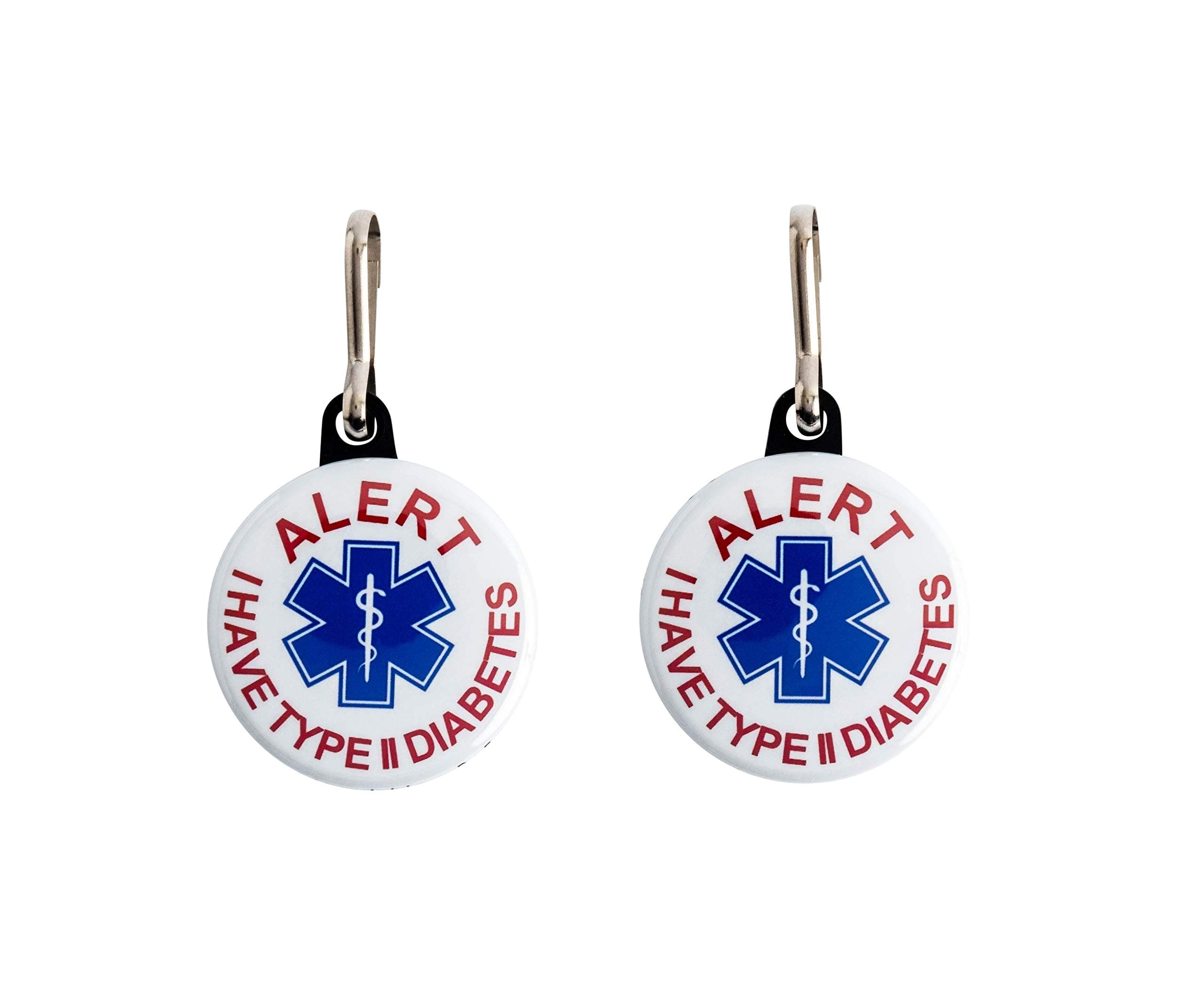 Medical Zipper Pulls in Case of Emergency Diabetes, Pacemaker, Asthma, Insulin Dependant (Type II Diabetes)