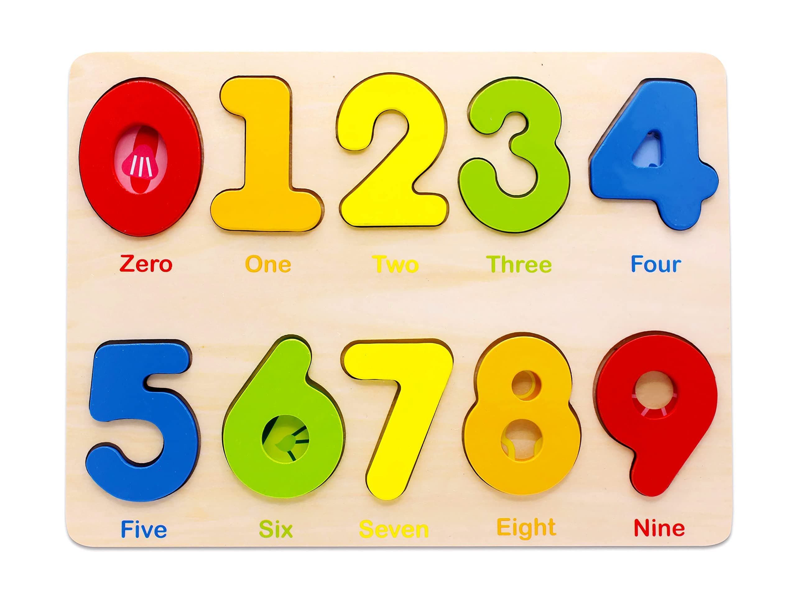 Aile Wooden Preschool Learning Number Puzzles Toys for Kids Age 2-4, Educational Toys.