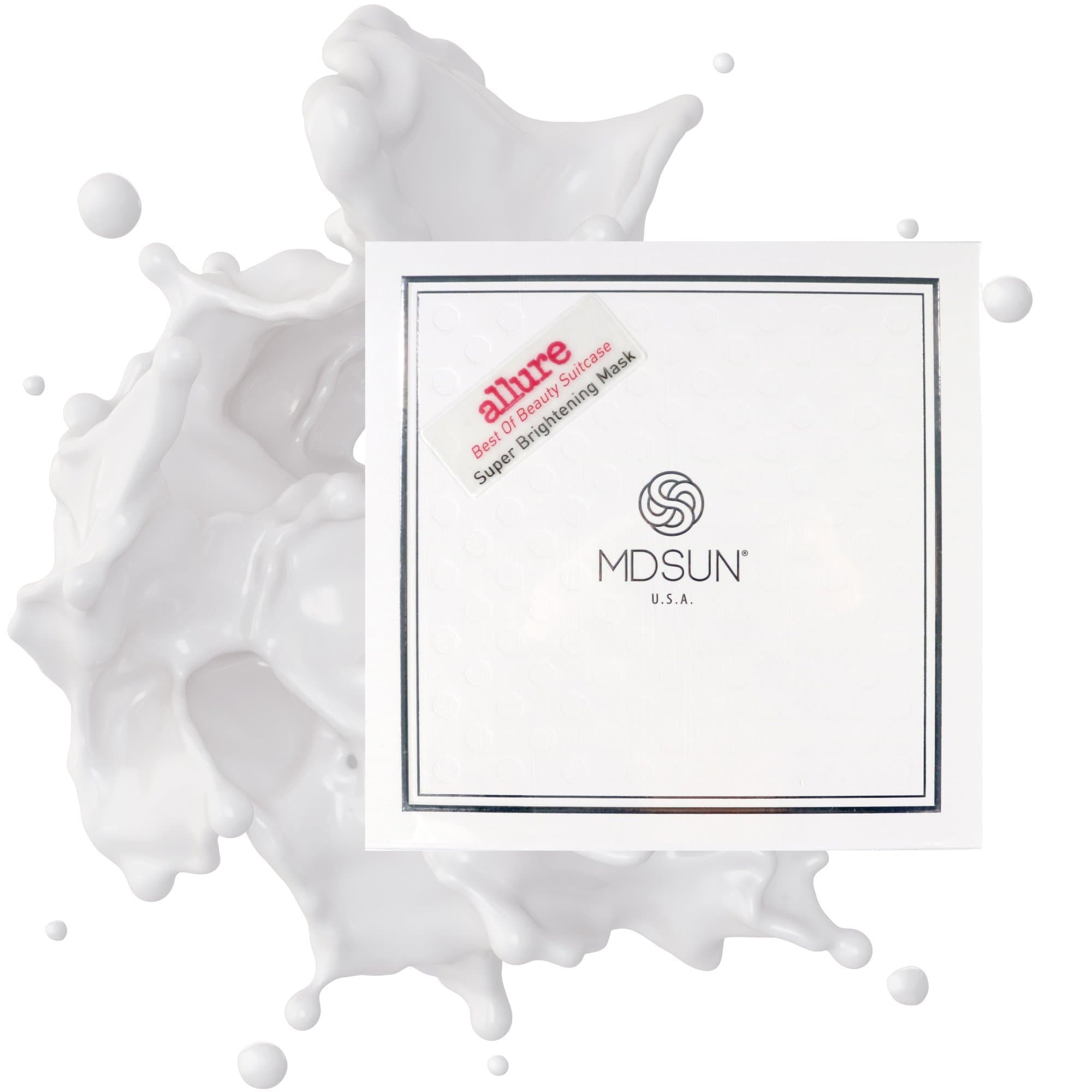 Super Brightening Mask, Face Mask with Azalea Acid, Vitamin C & B3, Glabridin & Bio Cellulose Mask, Best to Suppress Hyperpigmentation, Moisturization & Penetrate Skin for bright & radiant 5pcs MDSUN