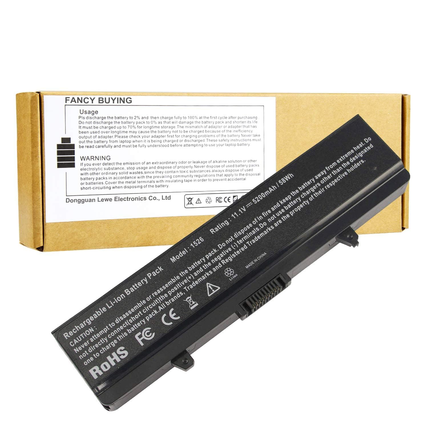 Fancy Buying Laptop Battery for Dell Inspiron 1526 1525 1545 1546 1750 1440 Pp29l Pp41l Fits Gw240 Rn873 M911g M911 X284g K450n Replacement [Li-ion 6-Cell 5200mAh/58WH]