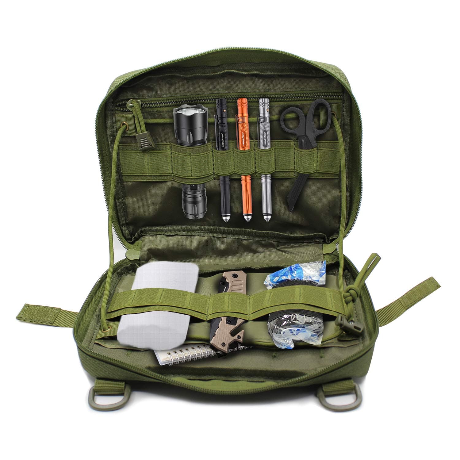 Tactical Admin Pouch Molle IFAK Pouch EDC Tool Bag (Green)