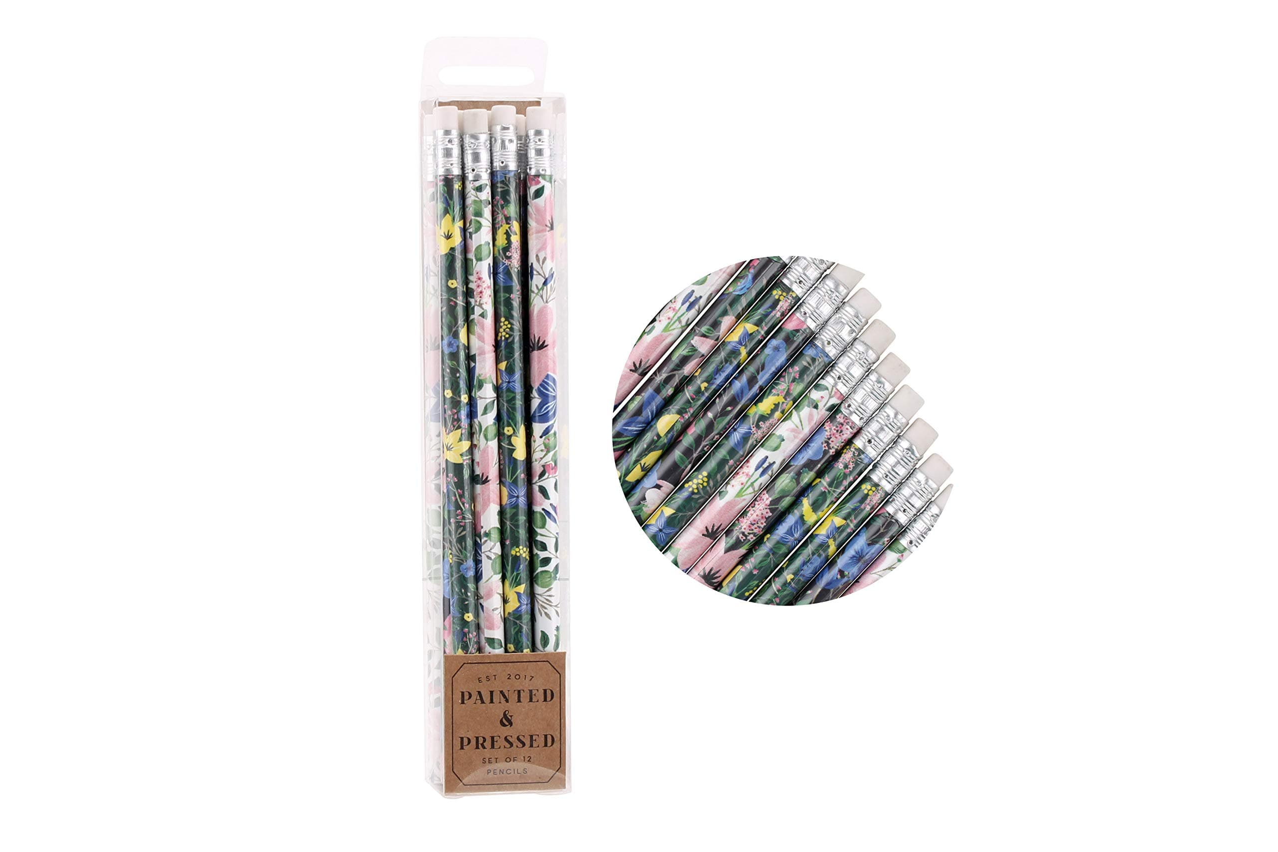 Painted & Pressed Floral Pencil Set | From CGB Giftwares Painted & Pressed Range | Ladies | Gift | GB00925