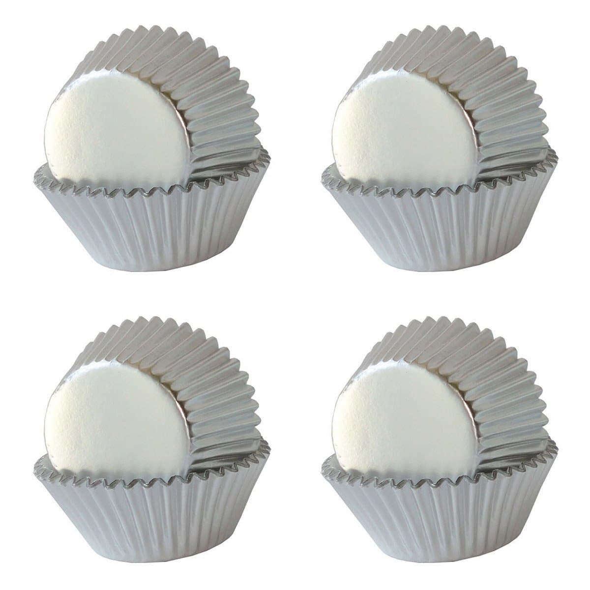SophieBella Silver-Foil Cupcake-Liners Paper-Baking-Cups for Holiday,400 pcs
