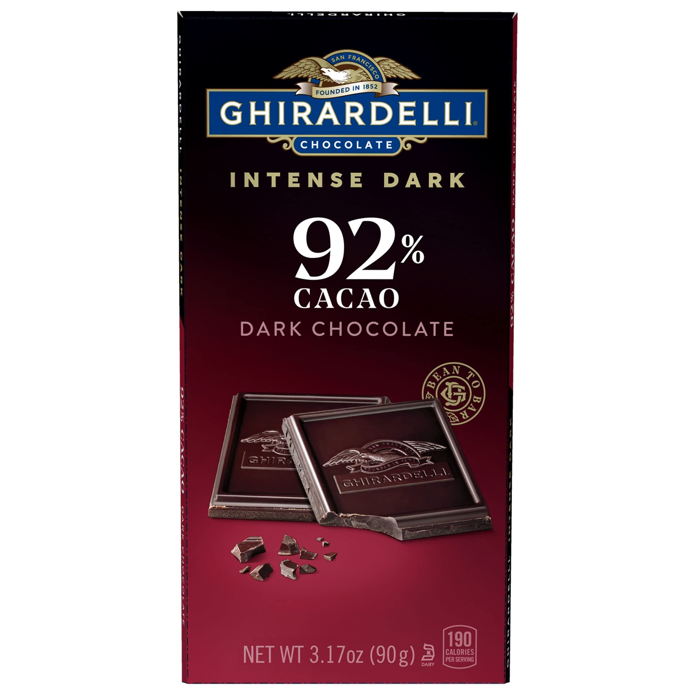 Intense Dark 92% Cacao Moonlight Mystique, 3.17 Ounce, Dark Chocolate