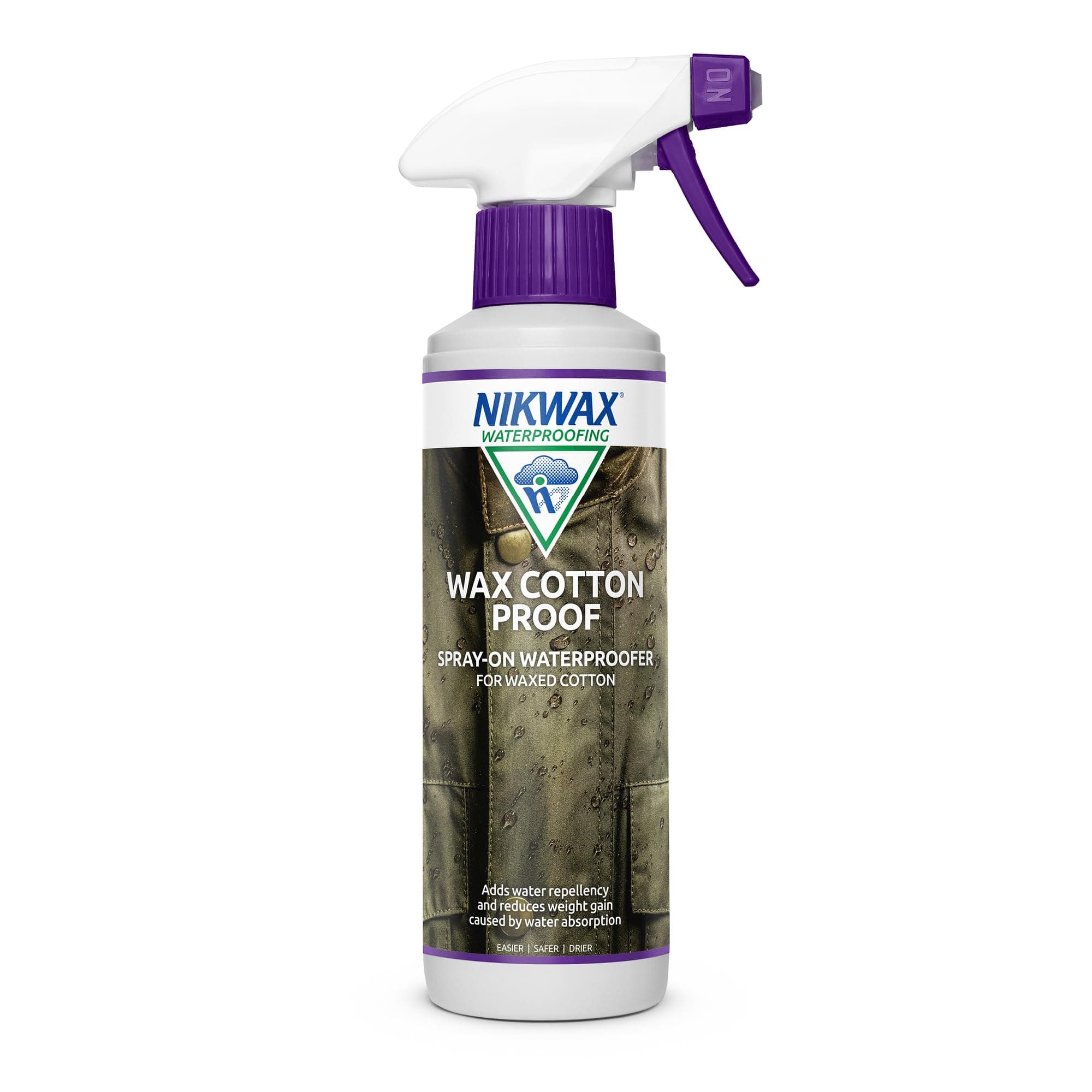 Nikwax WAX COTTON PROOF SPRAY-ON Neutral Waterproofer, Ads Water Repellency and Reduces Weight Caused by Water Absorption, Keeping You Warmer and Drier