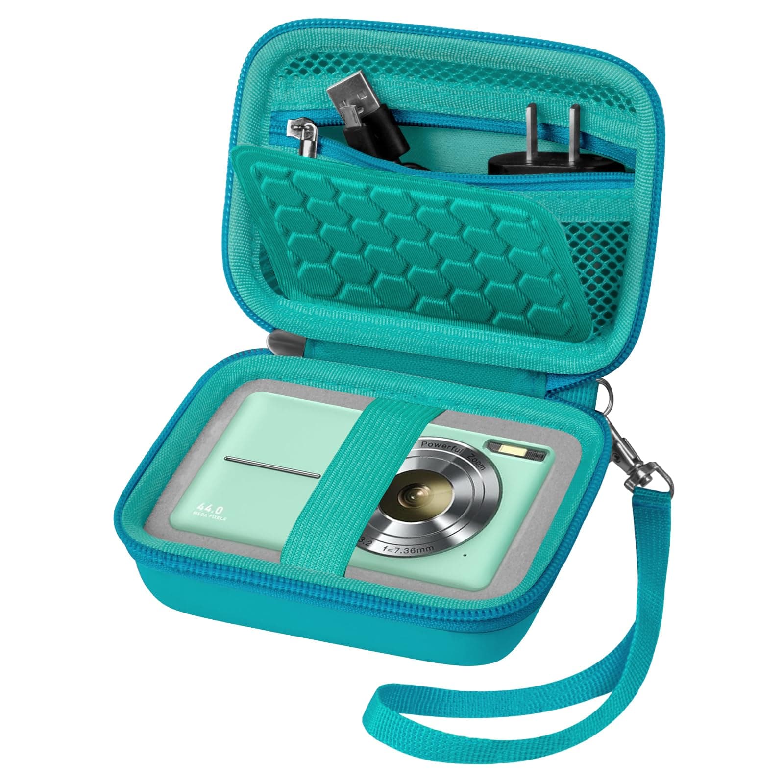 Carrying & Protective Case for Digital Camera, AbergBest 21 Mega Pixels 2.7" LCD Rechargeable HD/Kodak Pixpro/Canon PowerShot ELPH 180/190 / Sony DSCW800 / DSCW830 Cameras for Travel - Navy Blue