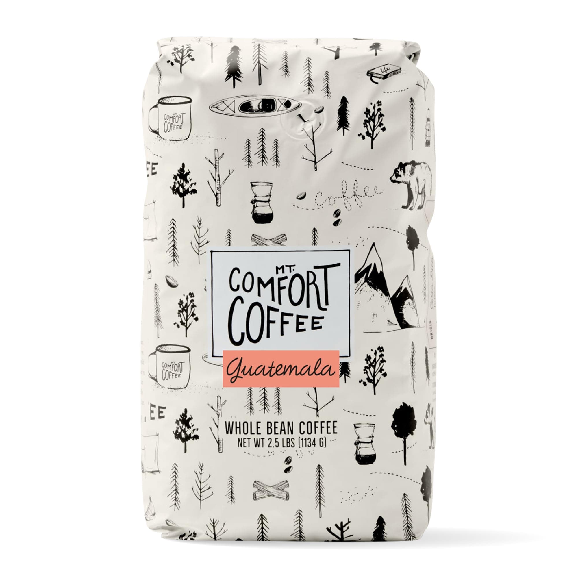 Mt. Comfort Coffee Guatemala Medium Roast, 2.5lb - Sourced From Small, Guatemalan Coffee Farms - Flavor Notes of Chocolate & Caramel - Roasted Whole Beans